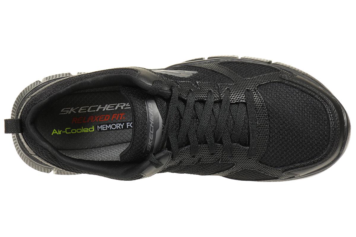 Skechers Equalizer 2.0 On Track Herren Sneaker Sportschuhe Trainer schwarz