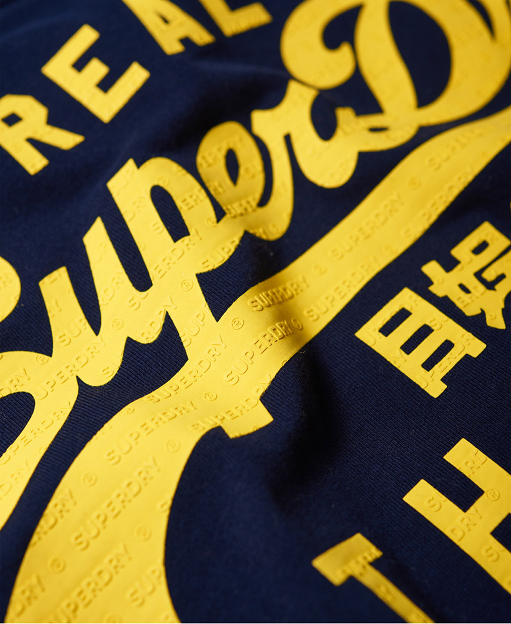 Superdry Herren Vintage Authentic Fluro Tee T-Shirt M1000056B Blau