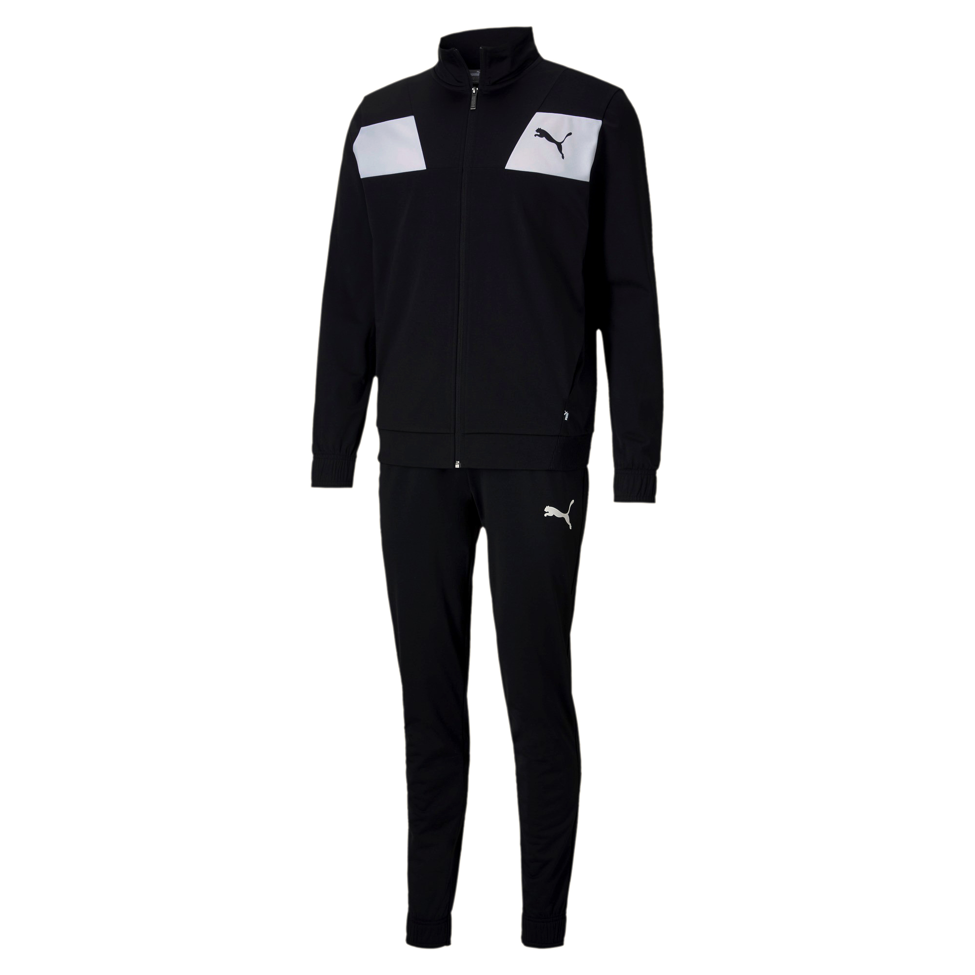 PUMA Herren Techstripe Tricot Suit CL Trainingsanzug Jogginganzug 583602 Schwarz