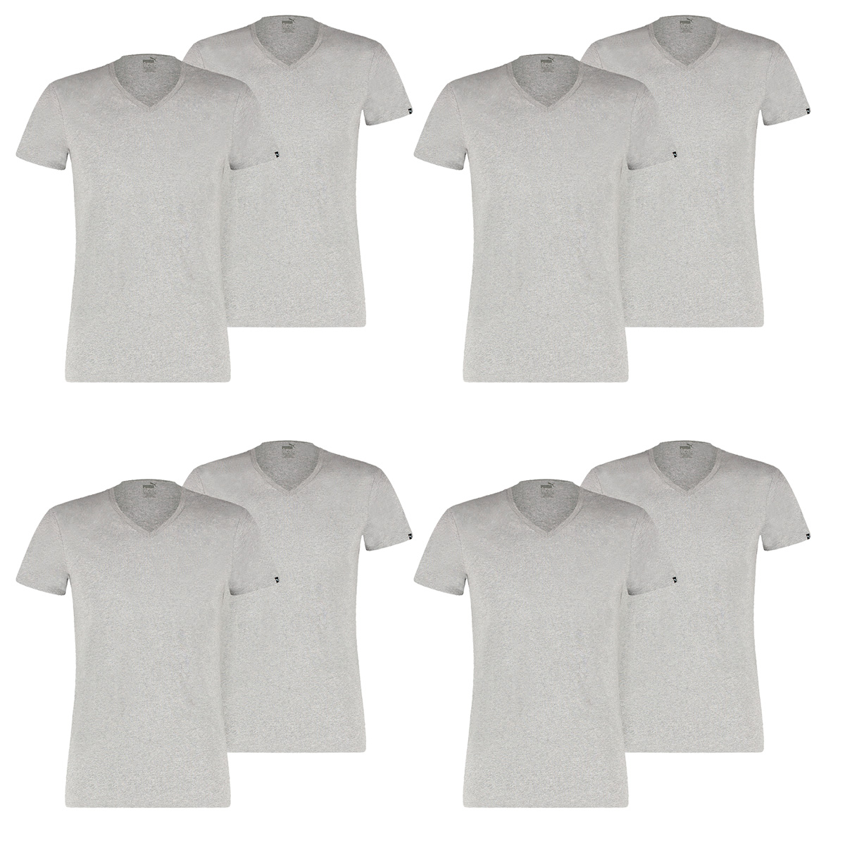 8 er Pack Puma Basic V Neck T-Shirt Men Herren Unterhemd V-Ausschnitt