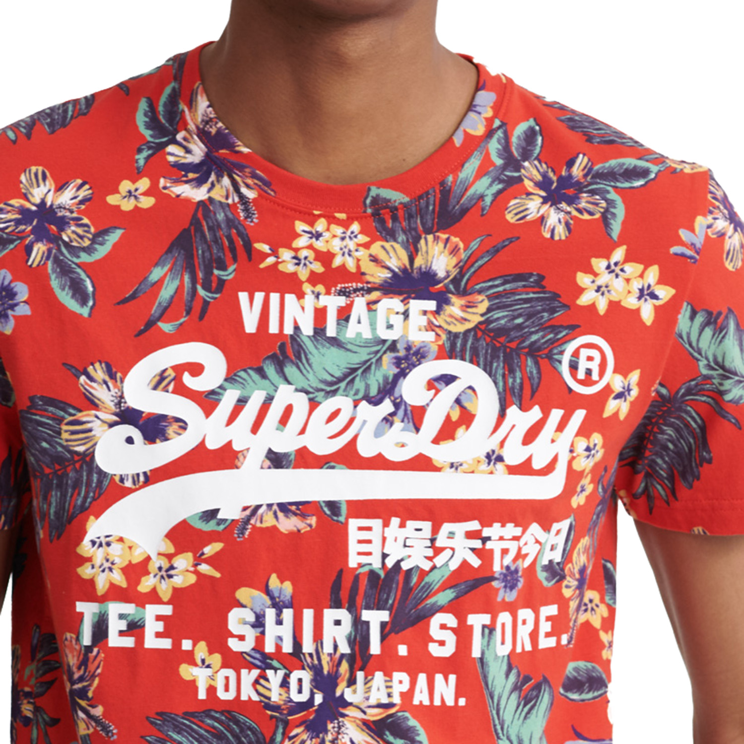 Superdry Super 5's T-Shirt Herren Shirt M1010106B Rot