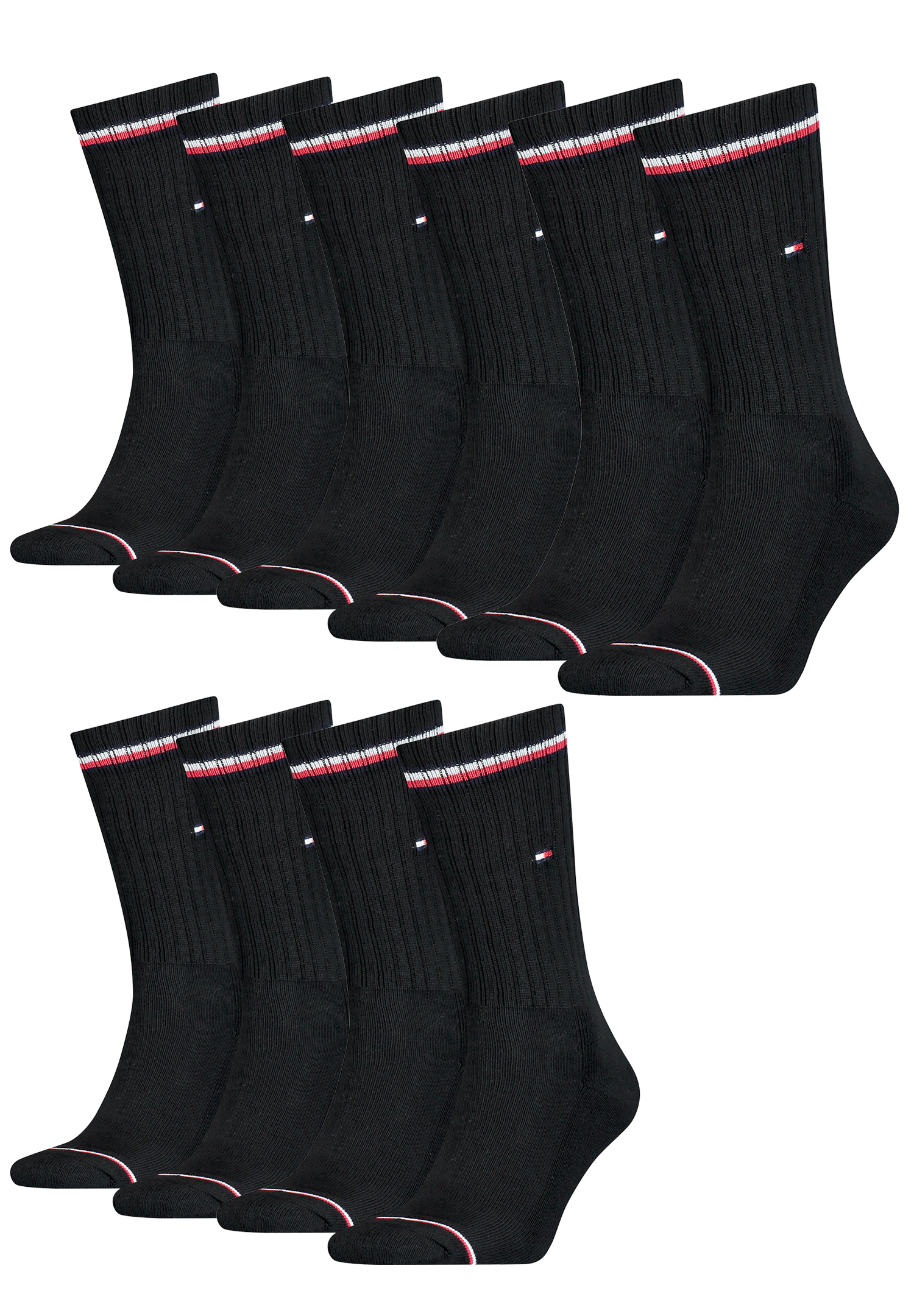 10 Paar TOMMY HILFIGER Herren ICONIC Socken Gr. 39 - 49 Tennis Socken