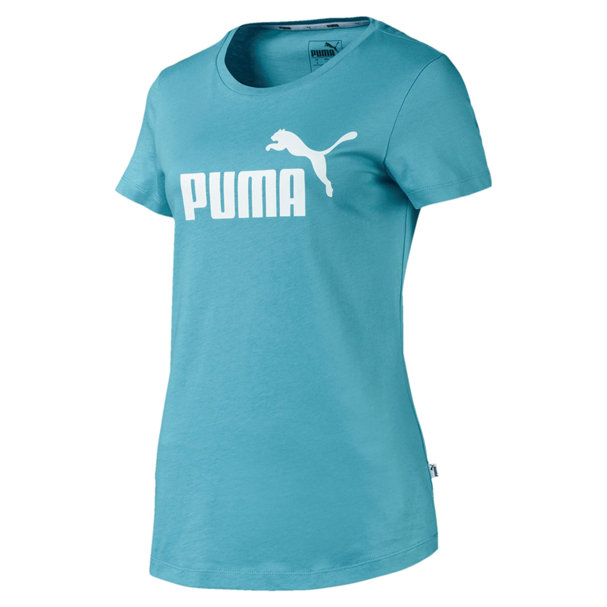 PUMA Damen Essential Logo Tee T-Shirt 853455 45 Milky Blue 