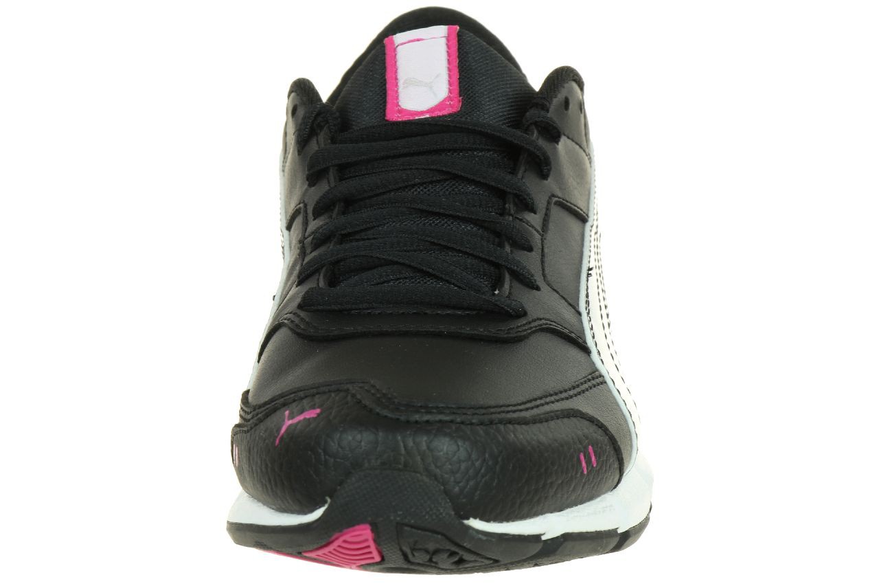 Puma Runner Leather Sneaker Damen Schuhe schwarz 186584 04