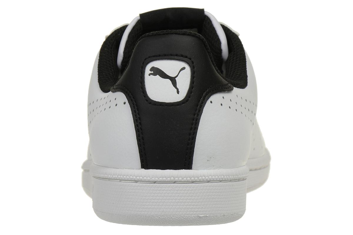 Puma Smash Perf Herren Sneaker Schuhe Leder 363722 01 white black