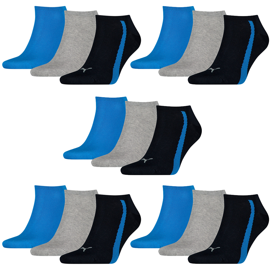 15 Paar Puma Lifestyle Sneaker Socken Gr. 35 - 46 Unisex Kurzsocke Füßlinge