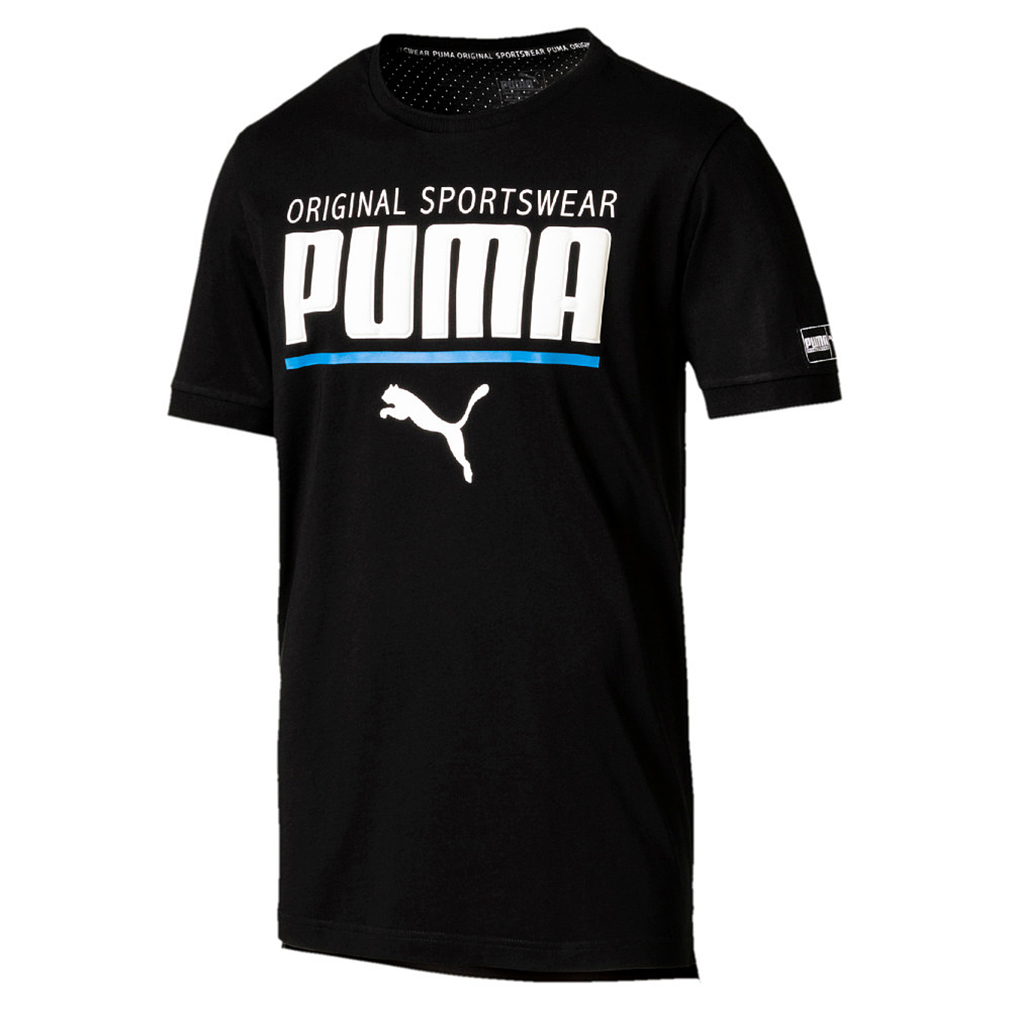 PUMA Style Athletic Tee Herren T-shirt Sportswear 850058 01 schwarz