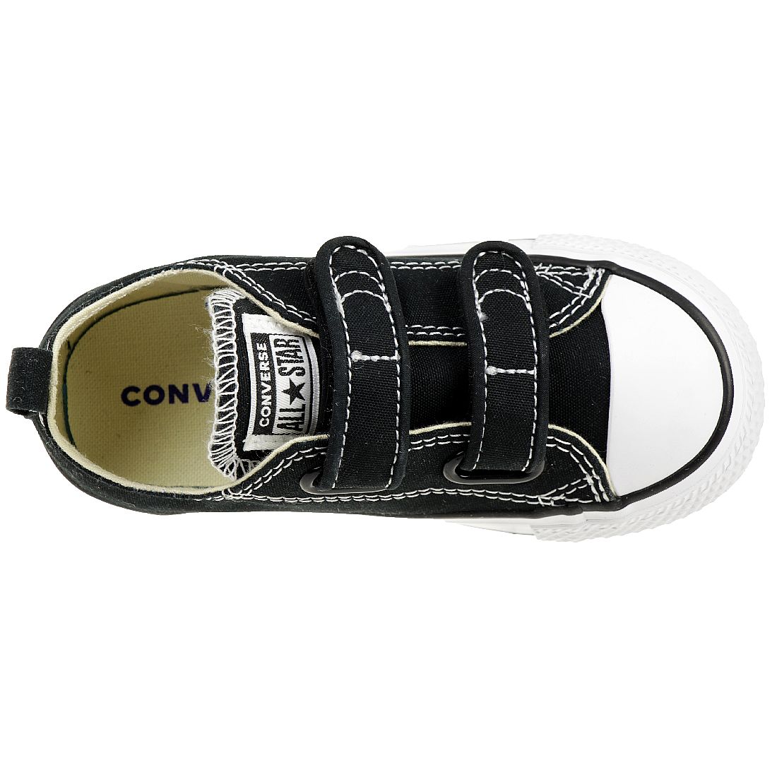 Converse CT 2V OX Chucks Kinder Sneaker Klett canvas schwarz 7V603C