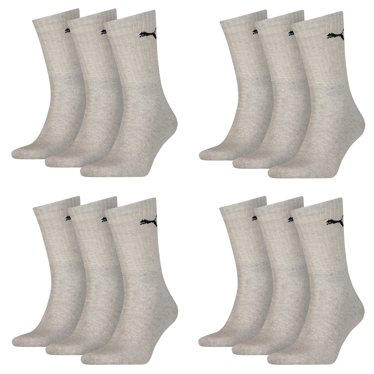 12 Paar Puma Sportsocken Tennis Socken Gr. 35 - 49 Unisex für sie und ihn