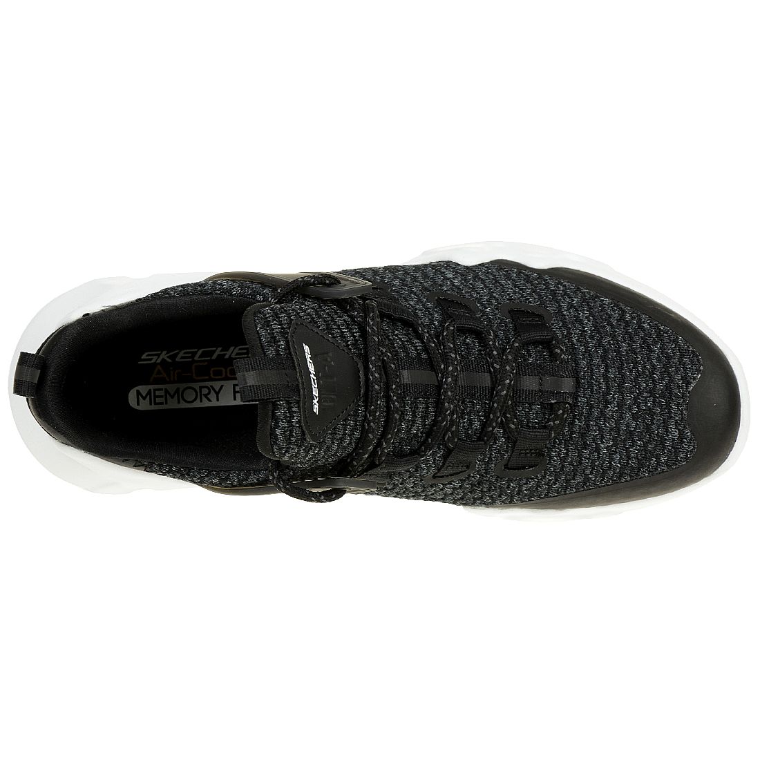 Skechers D'Lites  DLT-A LOCUS Damen Air Cooled Memory Foam Sneaker Sportschuhe schwarz