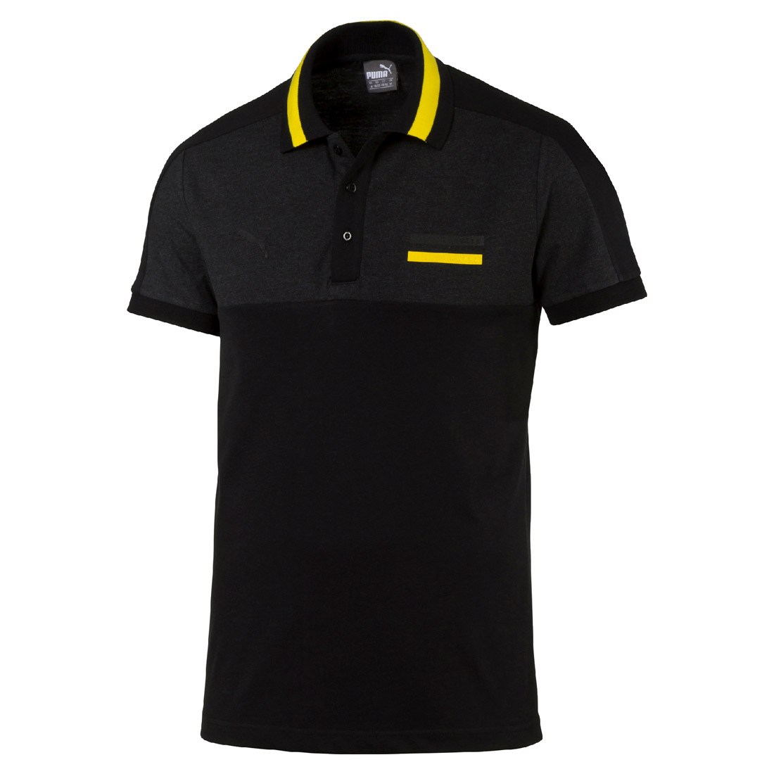 Puma BVB Premium Polo Shirt Trikot Herren grau Borussia Dortmund