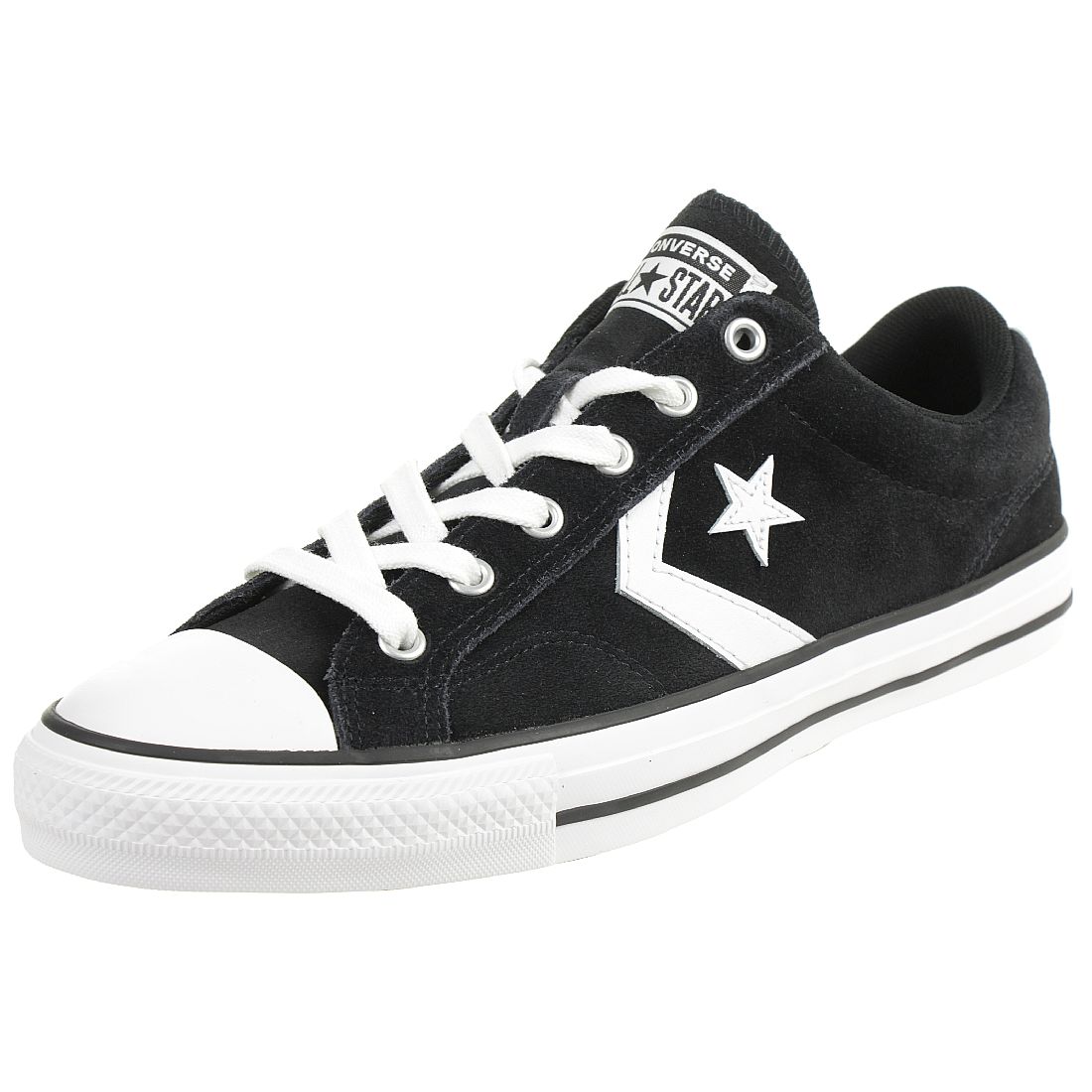 Converse STAR PLAYER OX Schuhe Sneaker Wildleder Schwarz 165466C