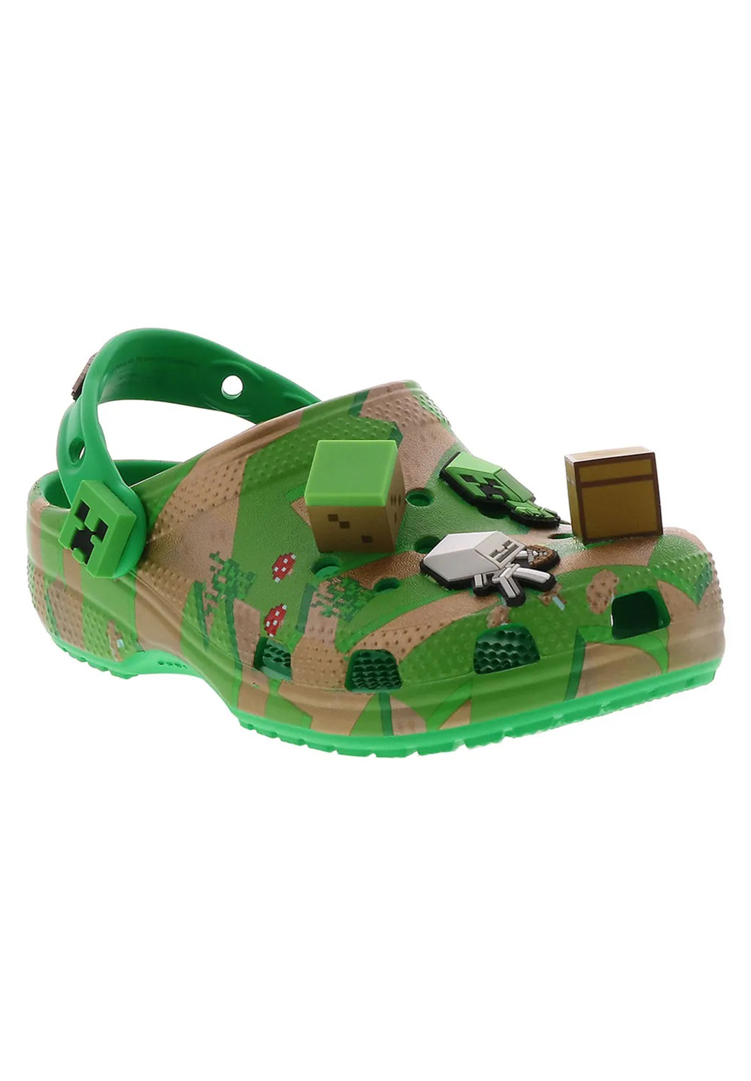Crocs Kids Classic Minecraft Elevated Clog Sandale Schuhe 2087473 grün