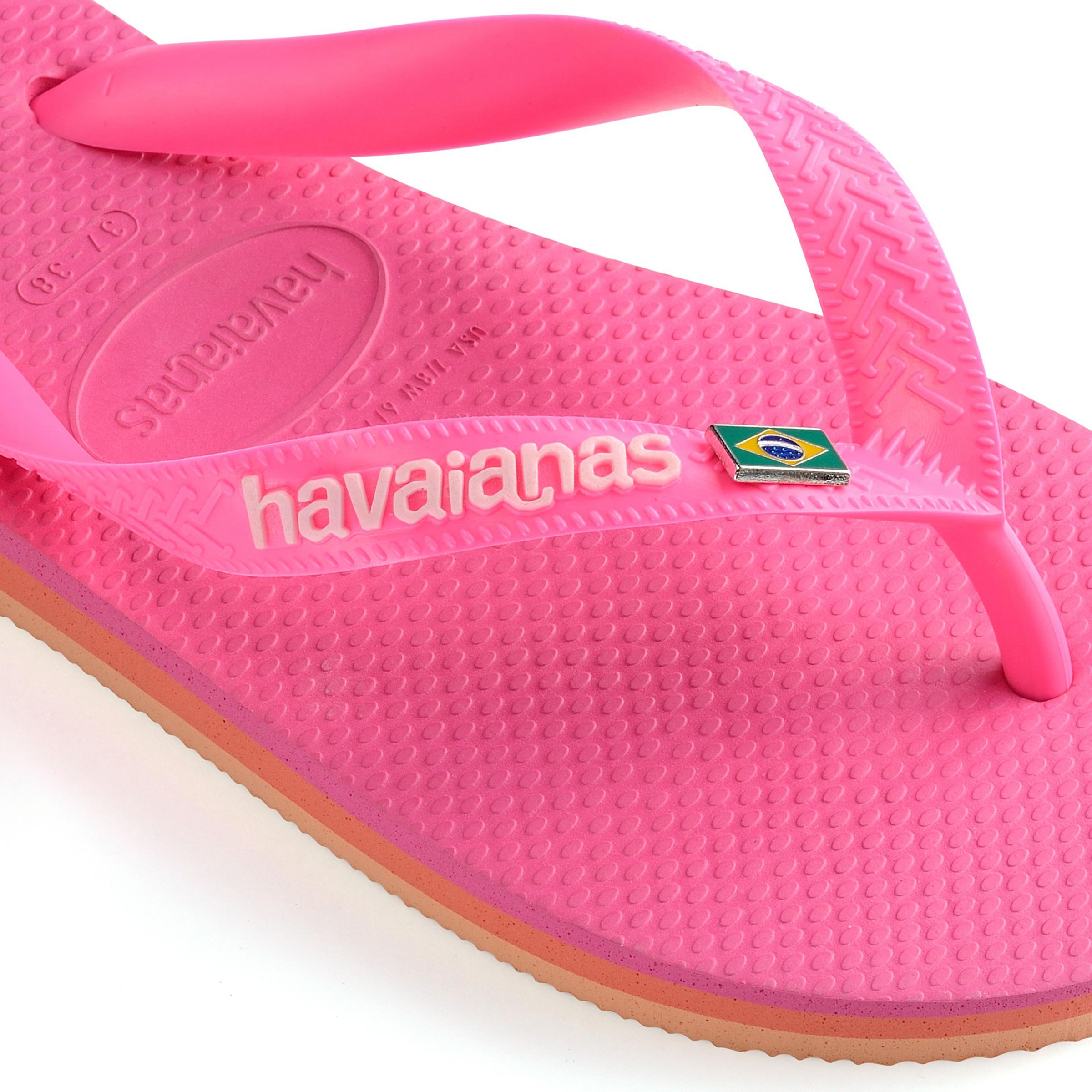 Havaianas BRASIL LAYERS FC Damen Sandale Zehentrenner Badelatsche 4140715 Pink