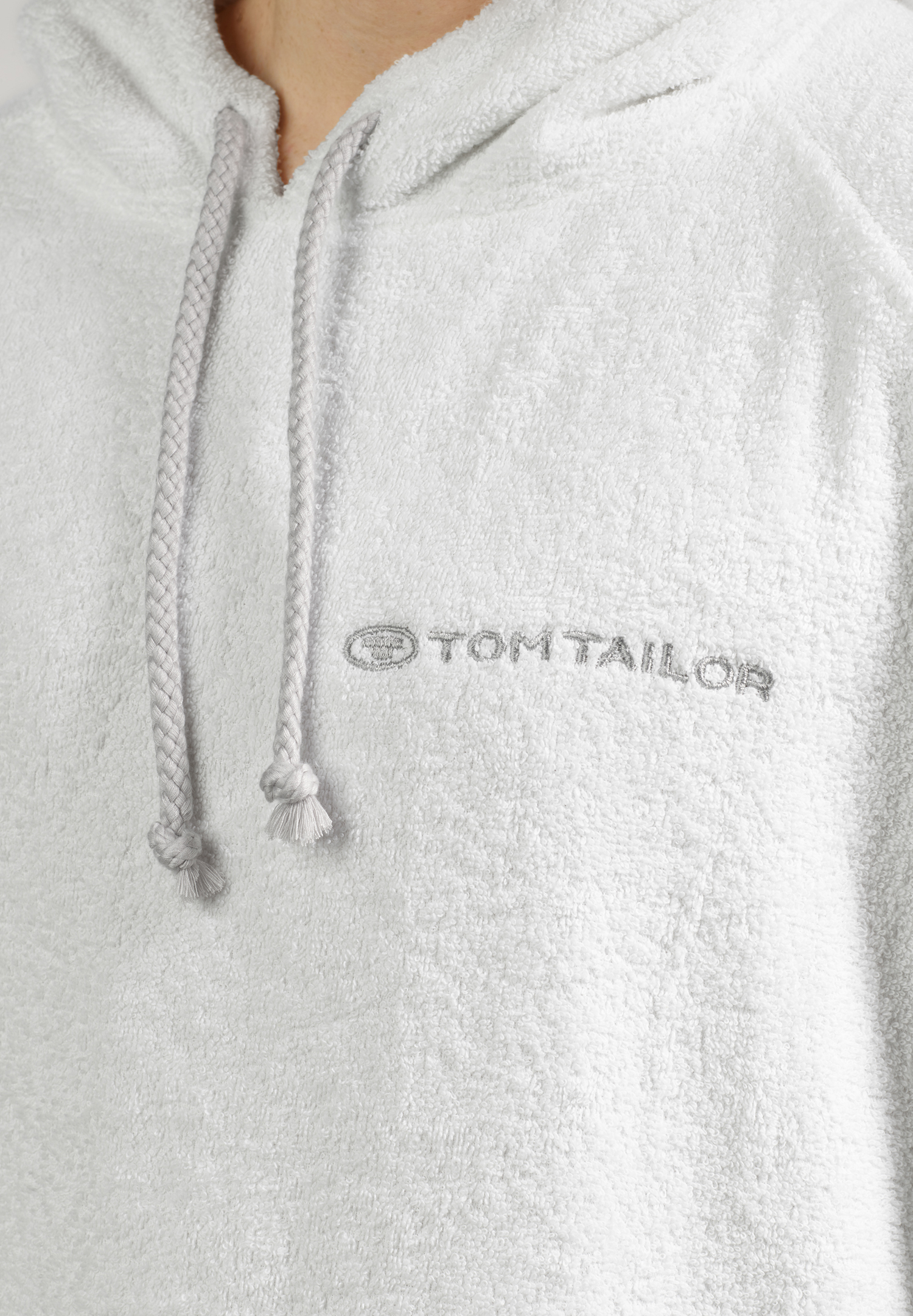 Tom Tailor Unisex Surf Poncho 100% Baumwolle mit Kapuze Gr.SM- XL white 