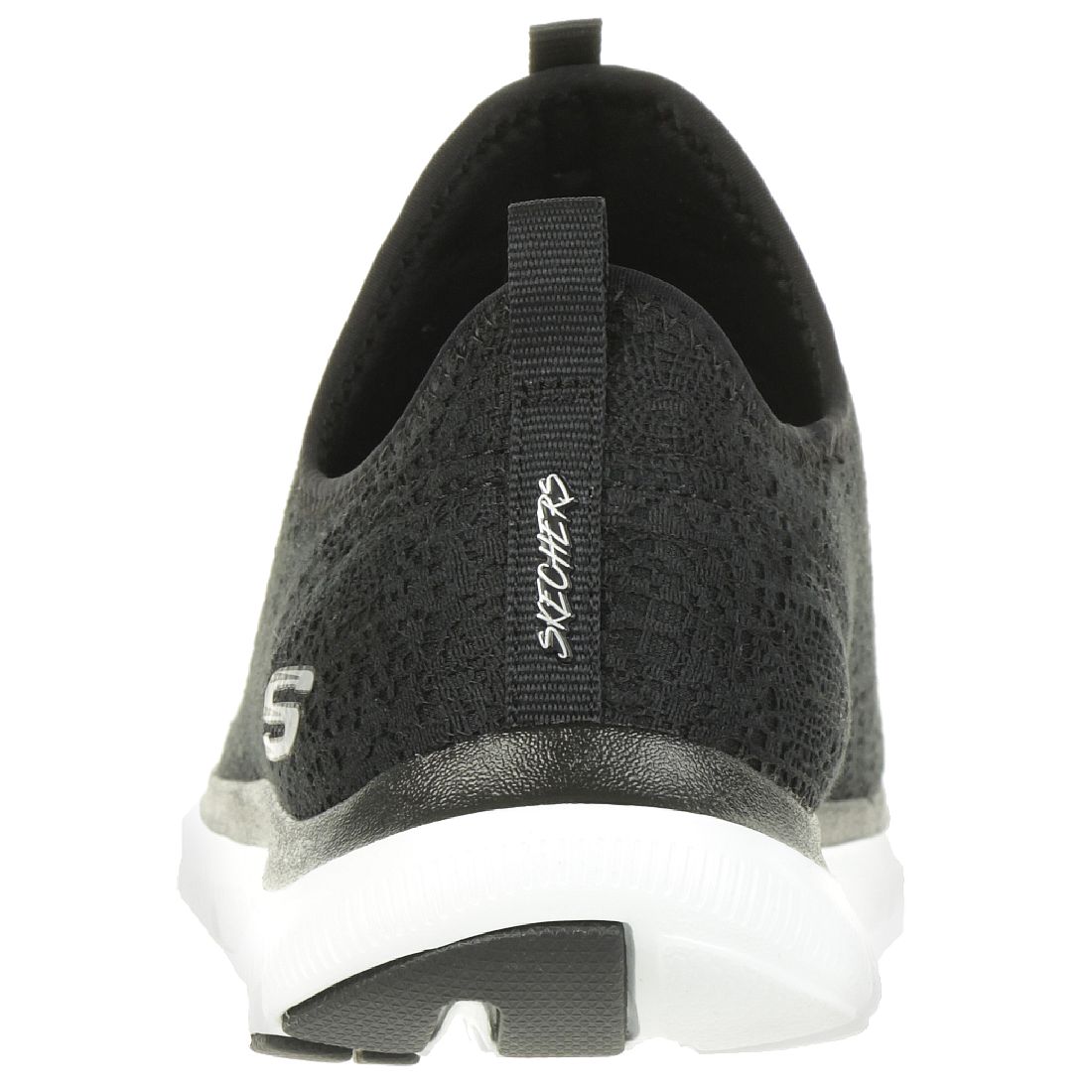 Skechers Flex Appeal 2.0 CLEAR CUT Damen Sneaker Slip on Memory Foam schwarz 12907