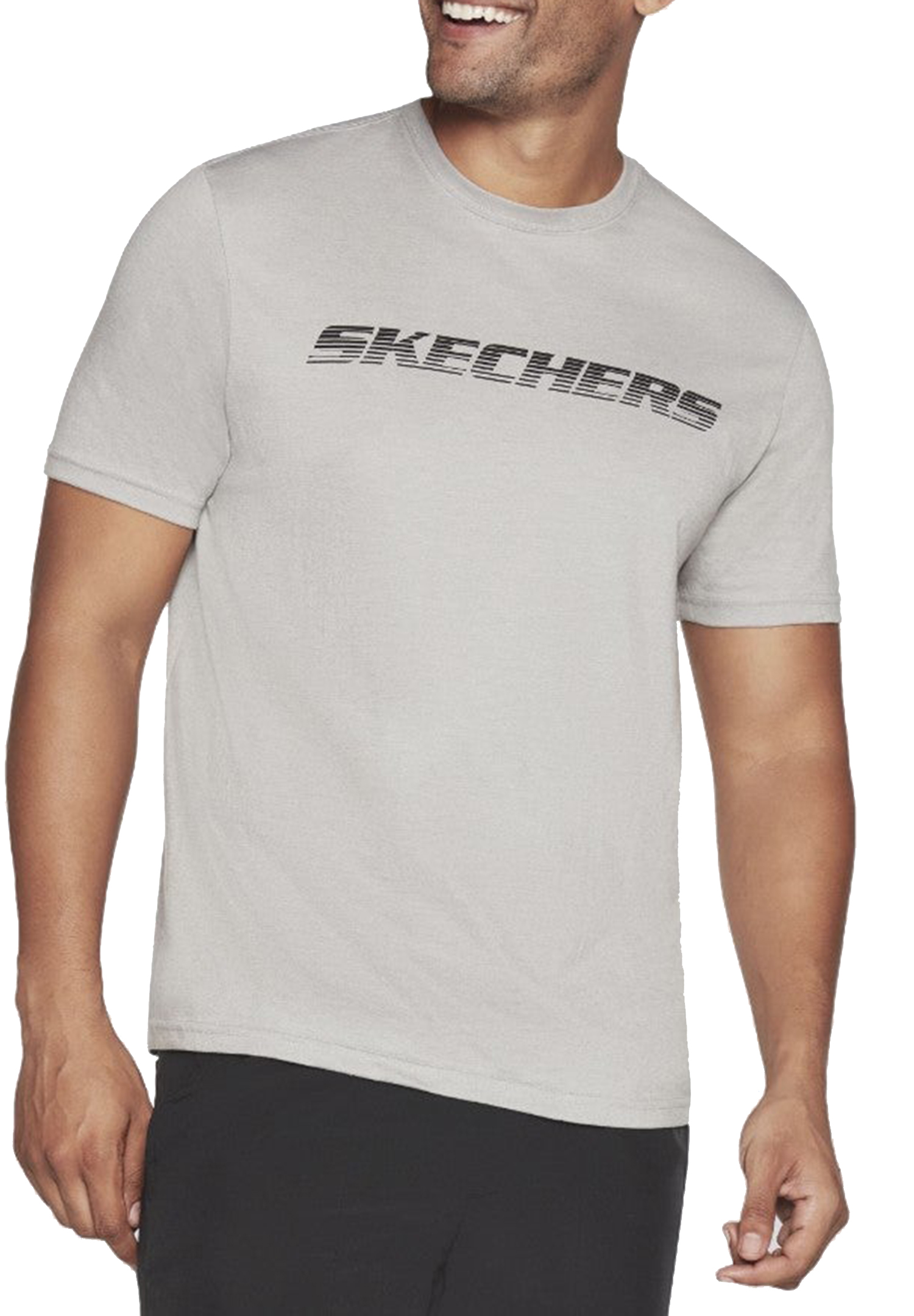 Skechers MEN\'S MOTION TEE Shirt Herren T-Shirt MTS367 183 CMNT grau | Sport-T-Shirts