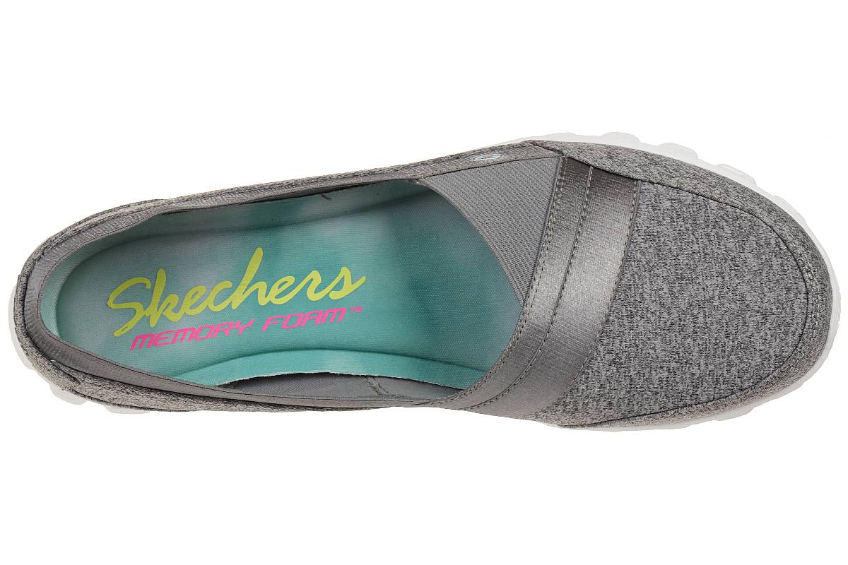 Skechers EZ Flex 2 Fascination Damen Sommerschuhe Slip On Slipper GRY Ballerinas
