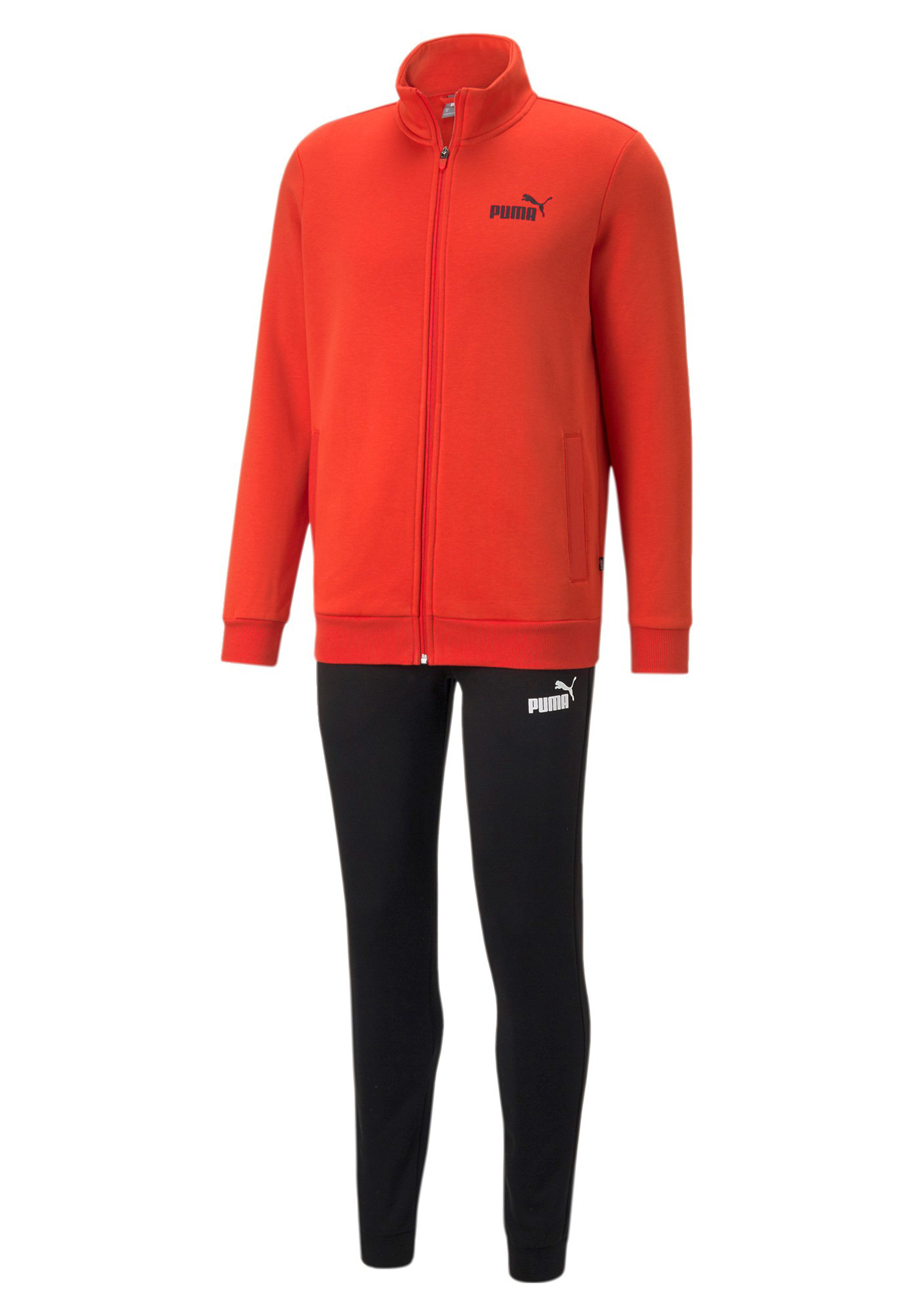 PUMA Herren Clean Sweat Suit FL Trainingsanzug Jogginganzug 585841 rot