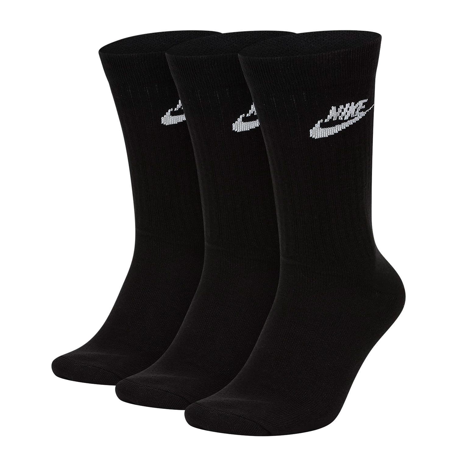 3 Paar Nike Sneaker Socken Essential Crew schwarz / weiß  SK0109