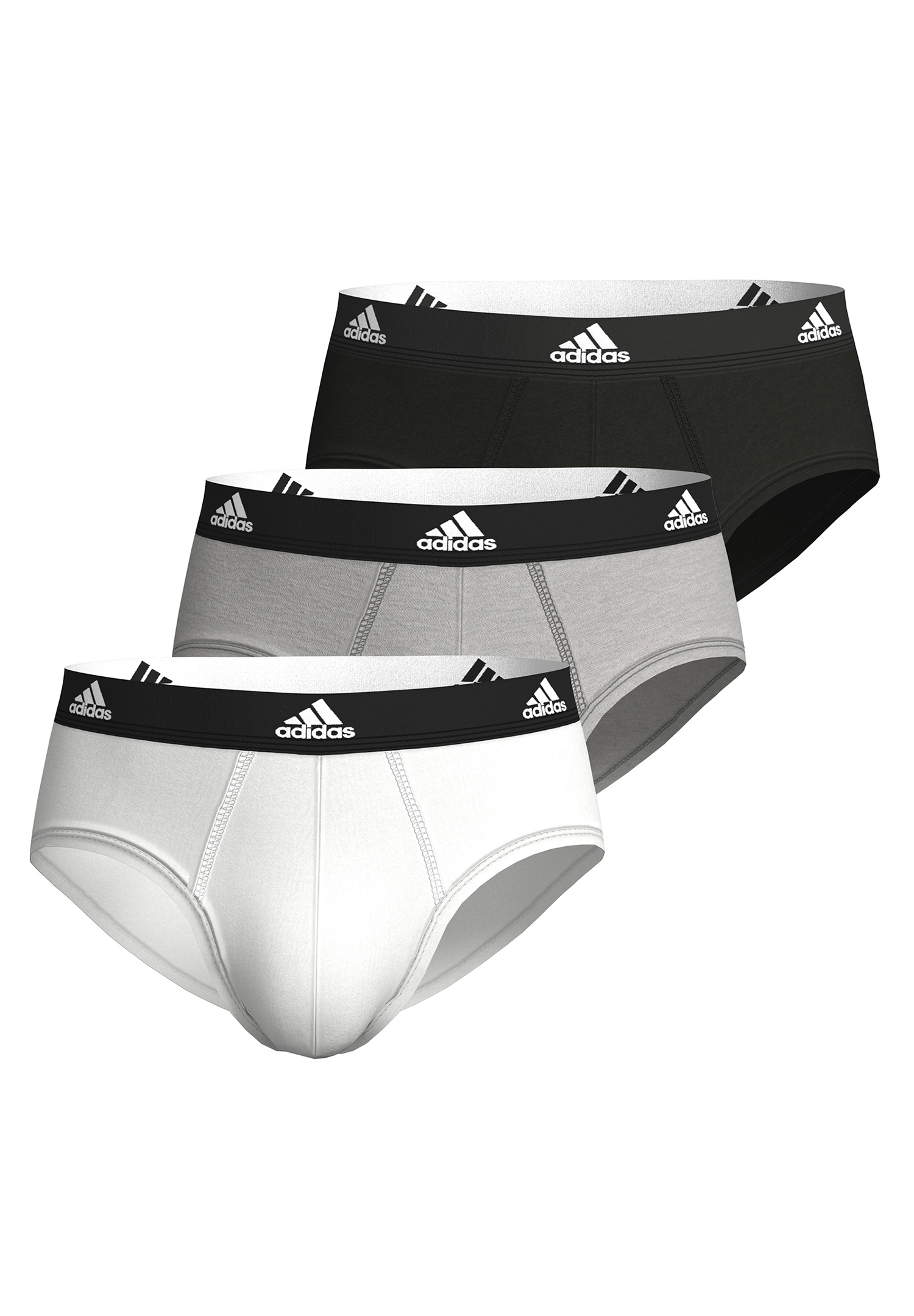 Adidas Herren Basic Brief Slips Unterhose Pant Unterwäsche 3er Pack 