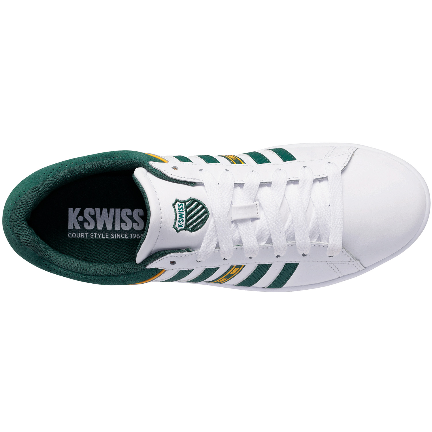 K-SWISS Court Winston Herren Sneaker Sportschuh 06154-158-M Weiß/Grün