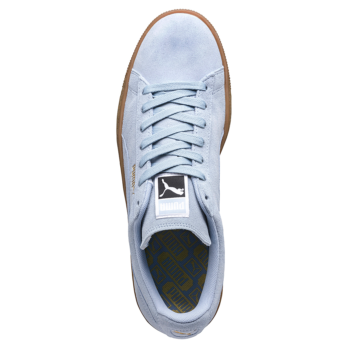 Puma Suede Classic Gum Unisex Sneaker Schuhe Leder blau 366489 01