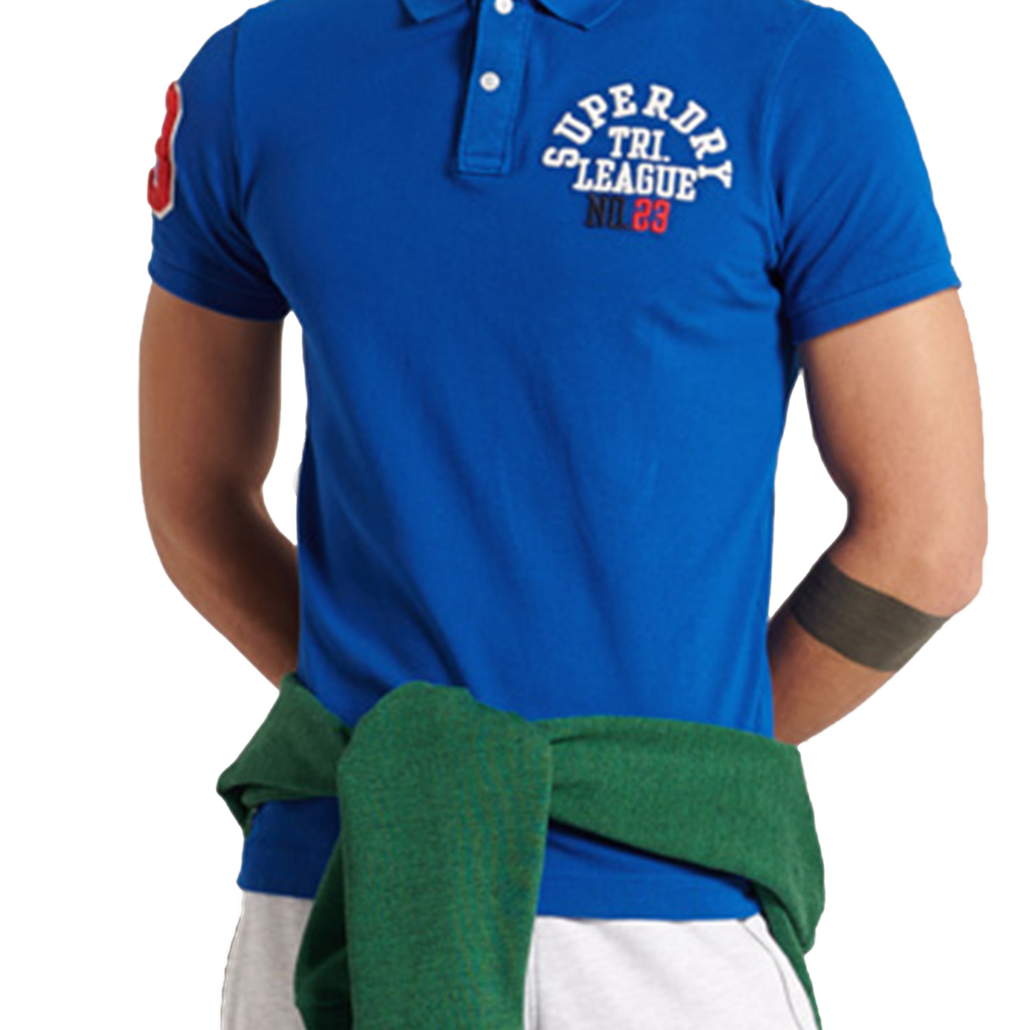 Superdry Herren Classic Superstate Polo Short Sleeve Shirt M1110045A blau