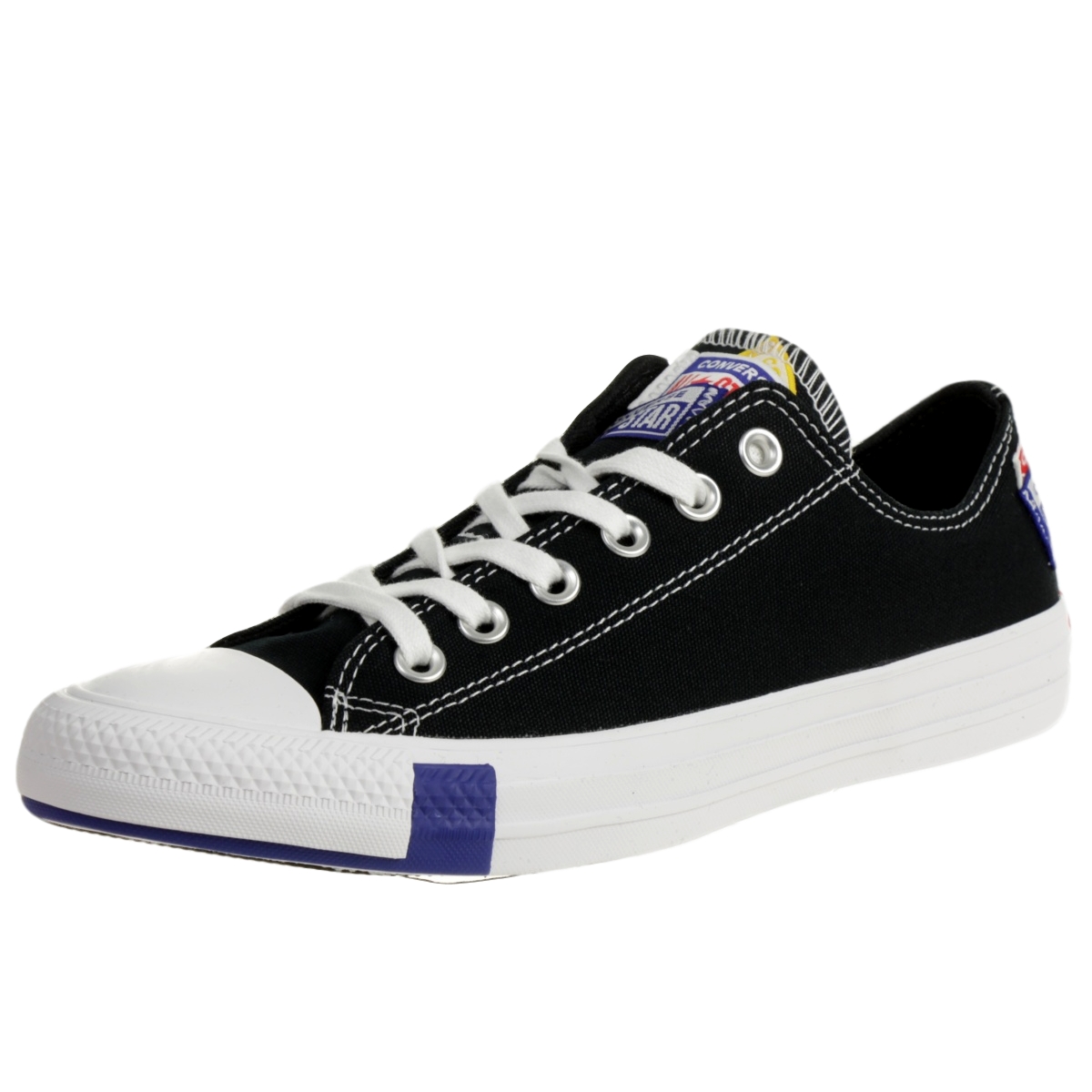 Converse Unisex Chuck Taylor All Star Logo Stacked Ox Low Top Sneaker 166738C Schwarz