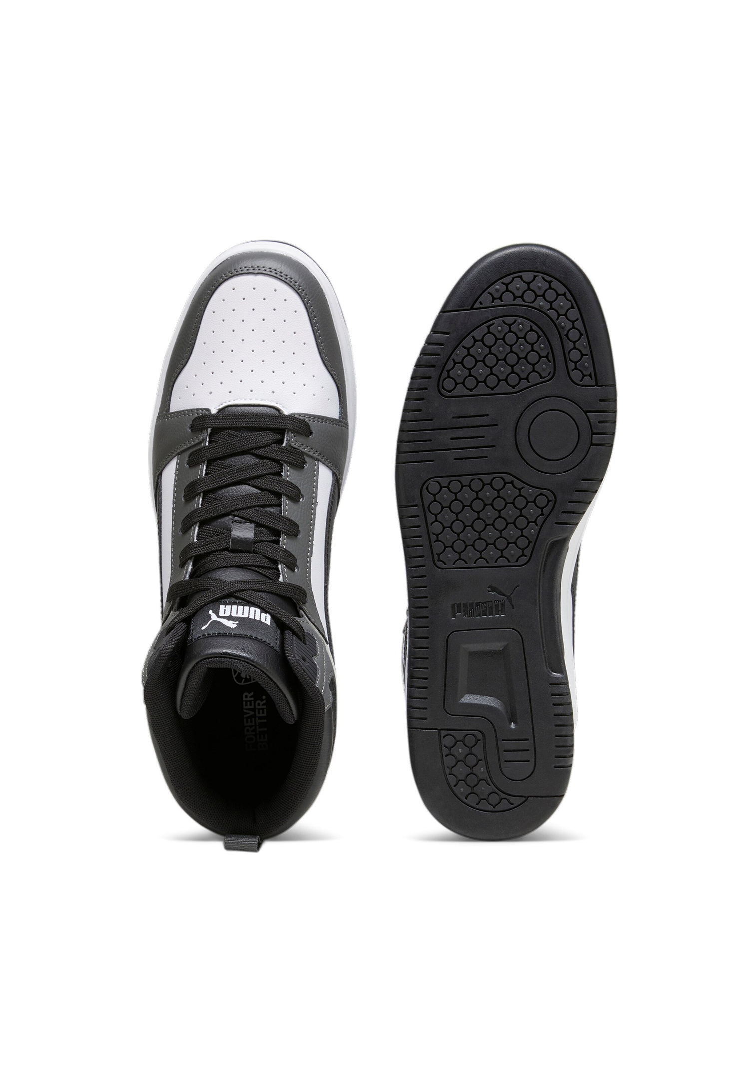 Puma Rebound v6 Hoher Sneaker Stiefel Boots Herren Sneaker 392326 03 weiss grau schwarz