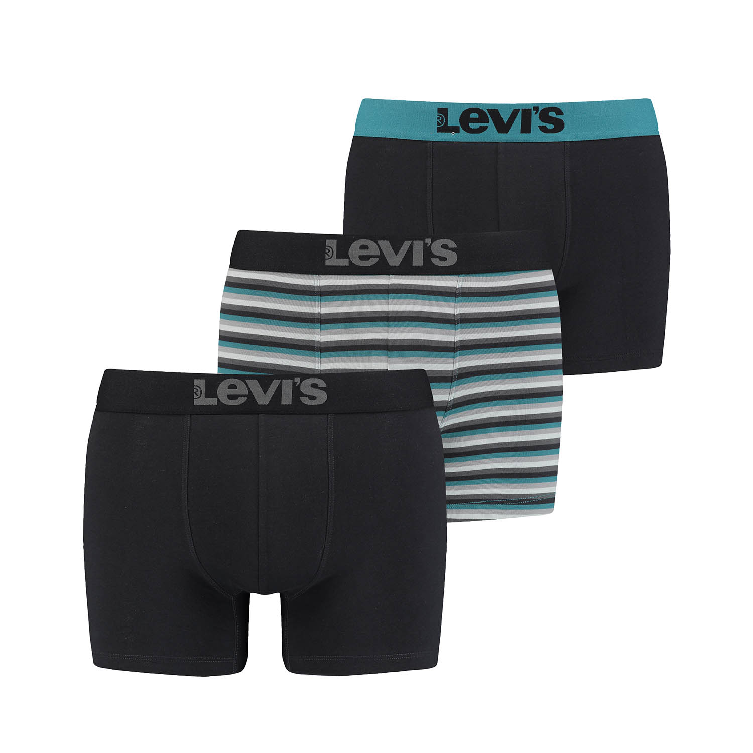 3 er Pack Levis Boxer Brief Herren Boxershorts Unterhose Pant Unterwäsche Geschenkbox YD Multi