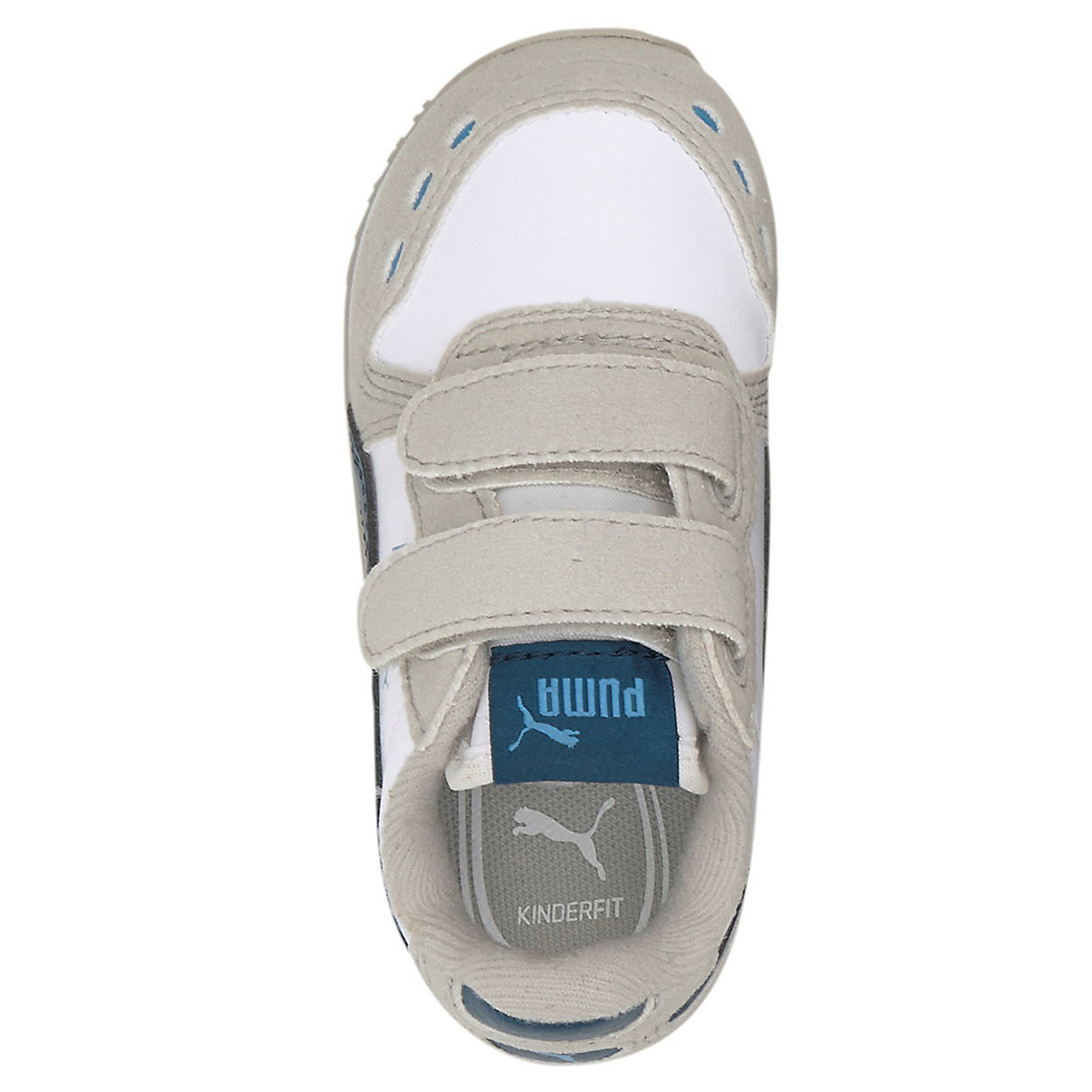 PUMA Cabana Racer SL V Inf Kinder Sneaker Klettverschluss Weiß / Blau 351980