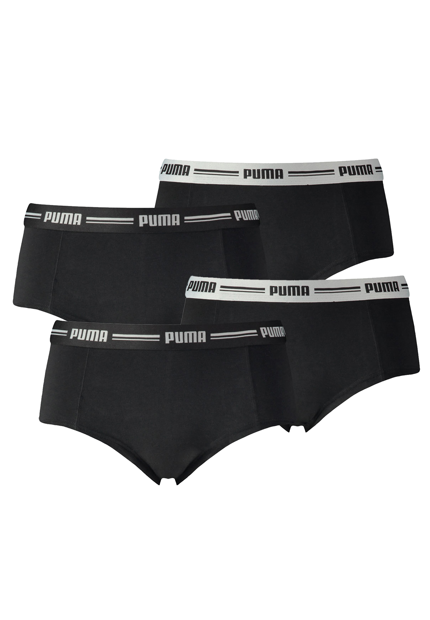 4er Pack Puma Iconic Mini Short Damen Panty Slip Shorty Unterwäsche Unterhose