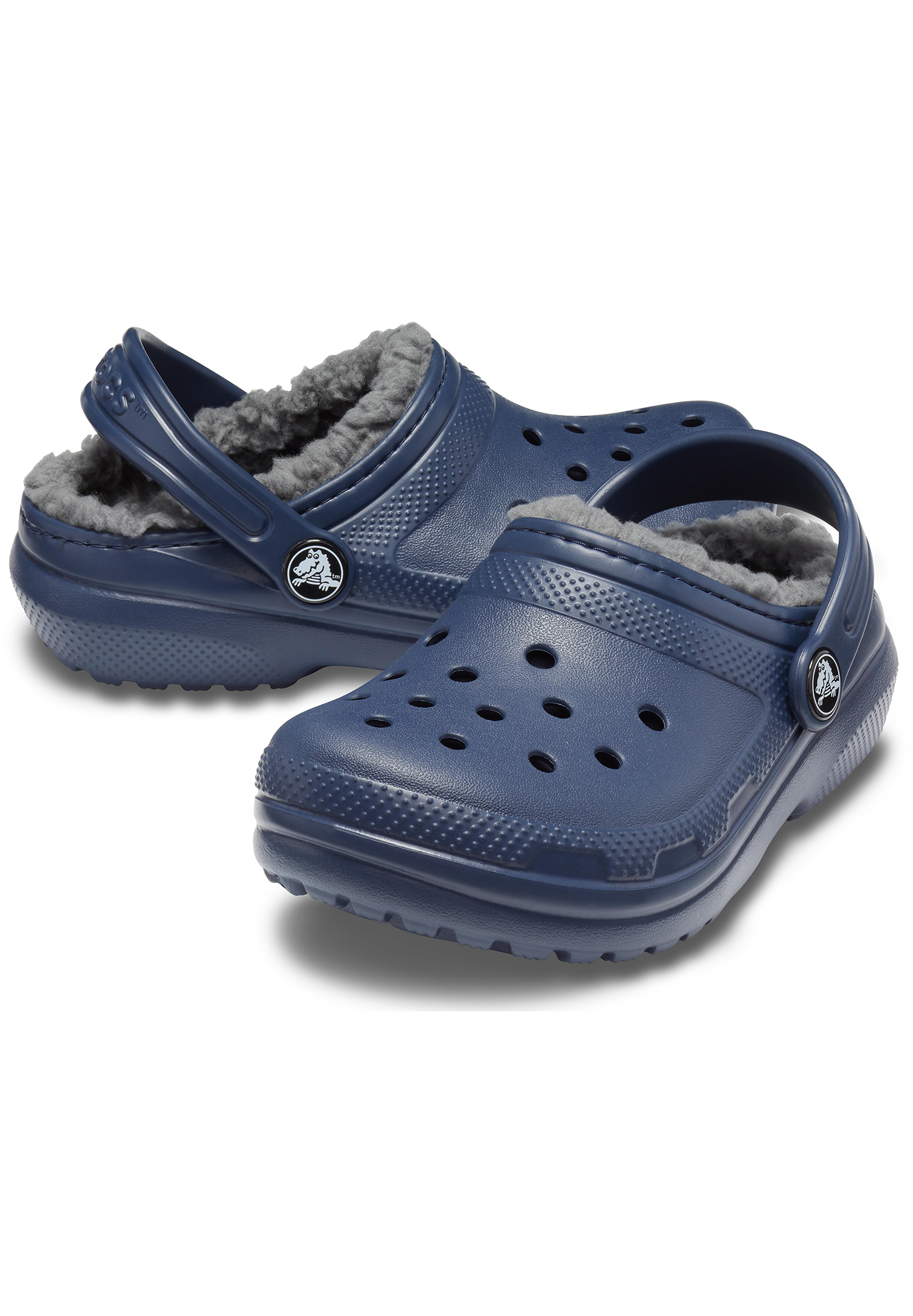 Crocs Classic Lined Clog K Kinder Gefüttert Hausschuh Pantoffel 203506-459 blau