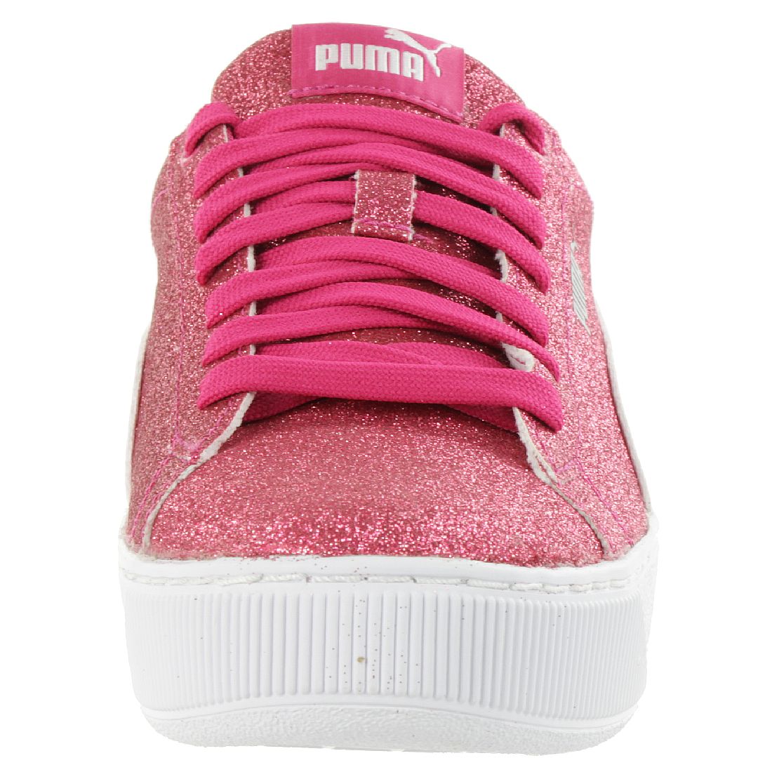 Puma Vikky Platform Glitzer Junior Mädchen Damen Schuh Pink 366856 01