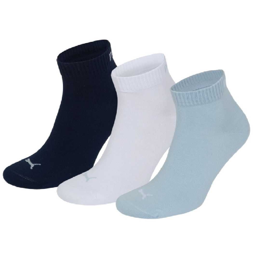 3 Paar Puma Sneaker Quarter Socken Gr. 35 - 49 Unisex für Damen Herren Füßlinge 