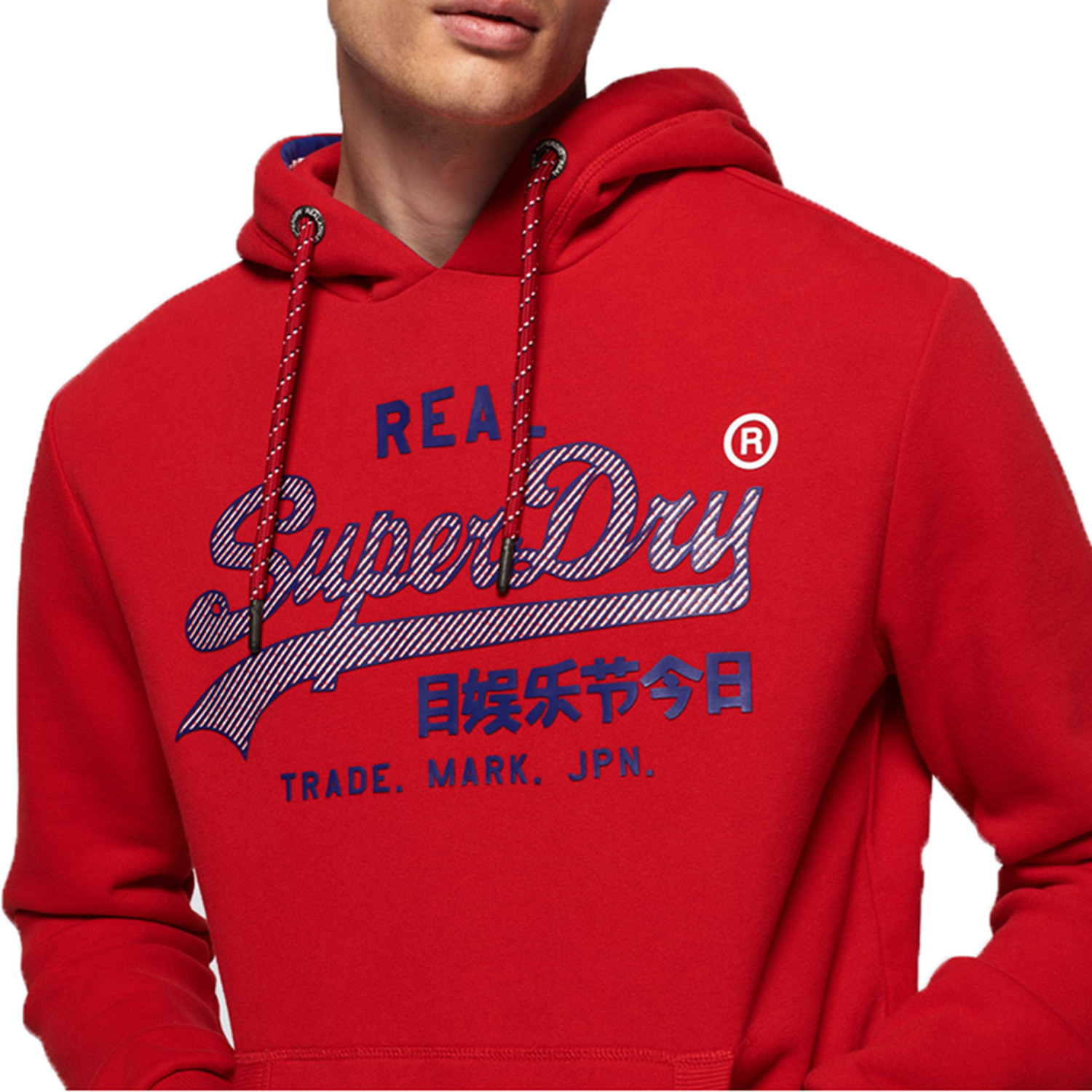 Superdry Vintage Logo Racer Hood Hoody Sweatshirt Herren rot
