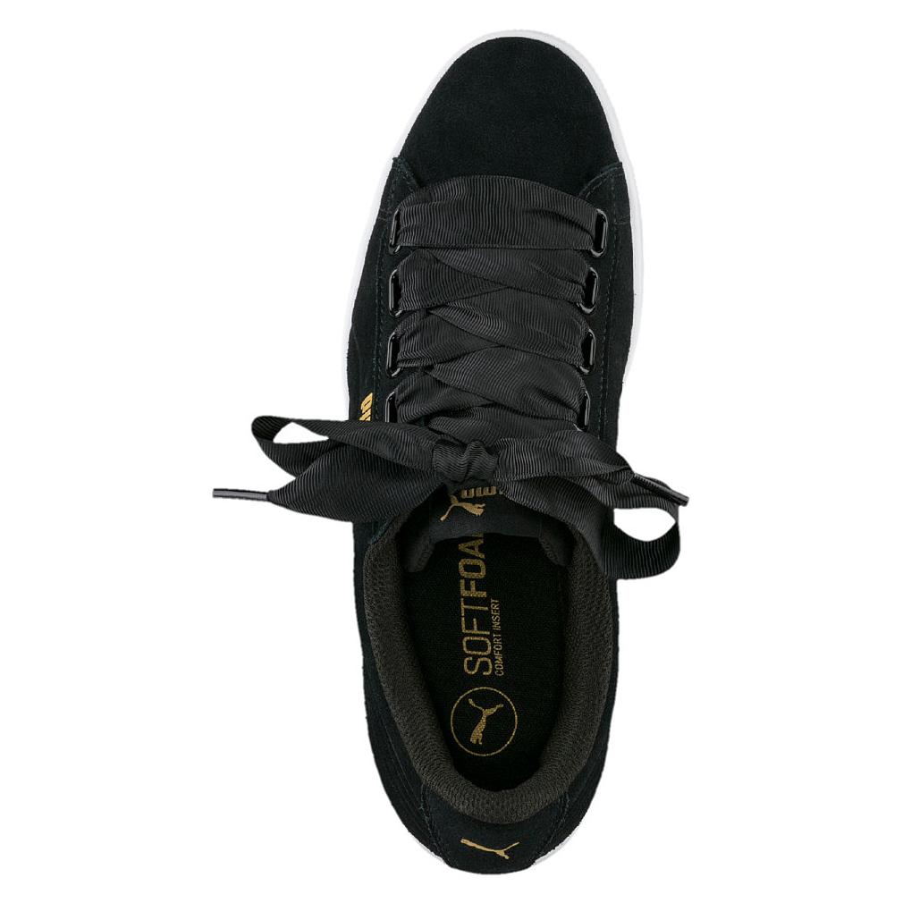 Puma Vikky Ribbon leather Sneaker Damen Schuhe 364262 02 black