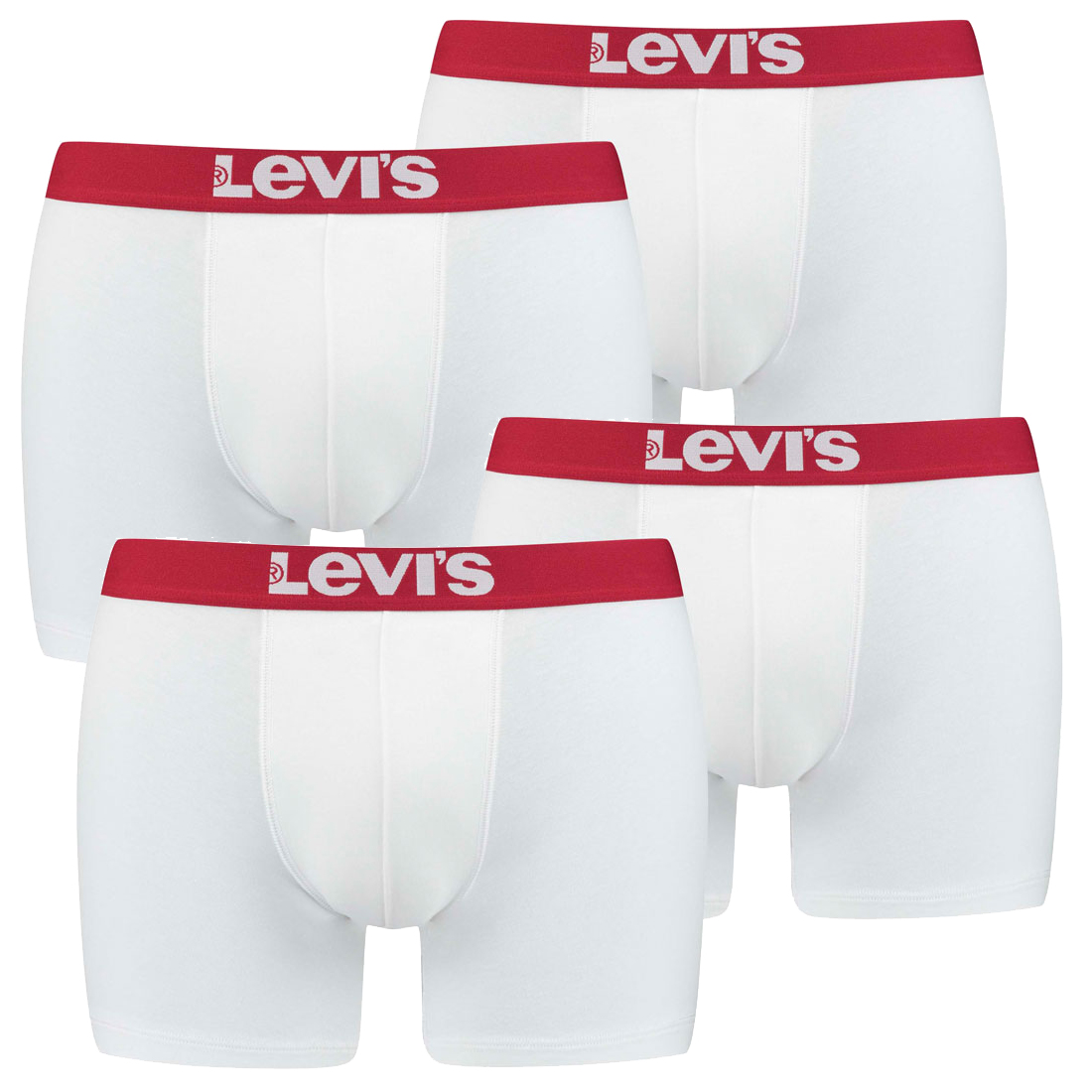 4er Pack Herren Levis Solid Basic Boxer Brief Boxershorts Unterwäsche Pants 