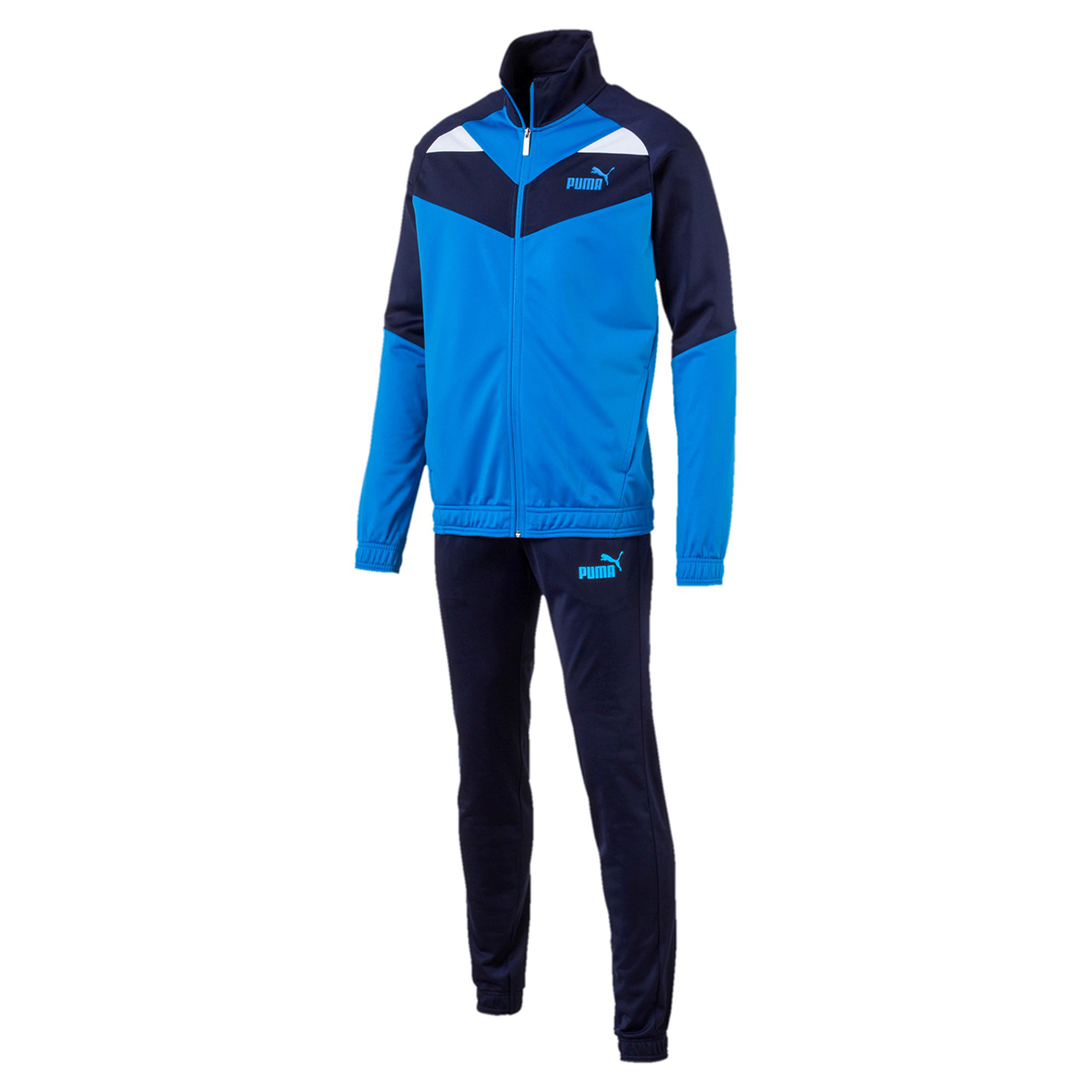 Puma Iconic Tricot Suit CL Trainigsanzug Herren Fußball Sportanzug 851559 blau