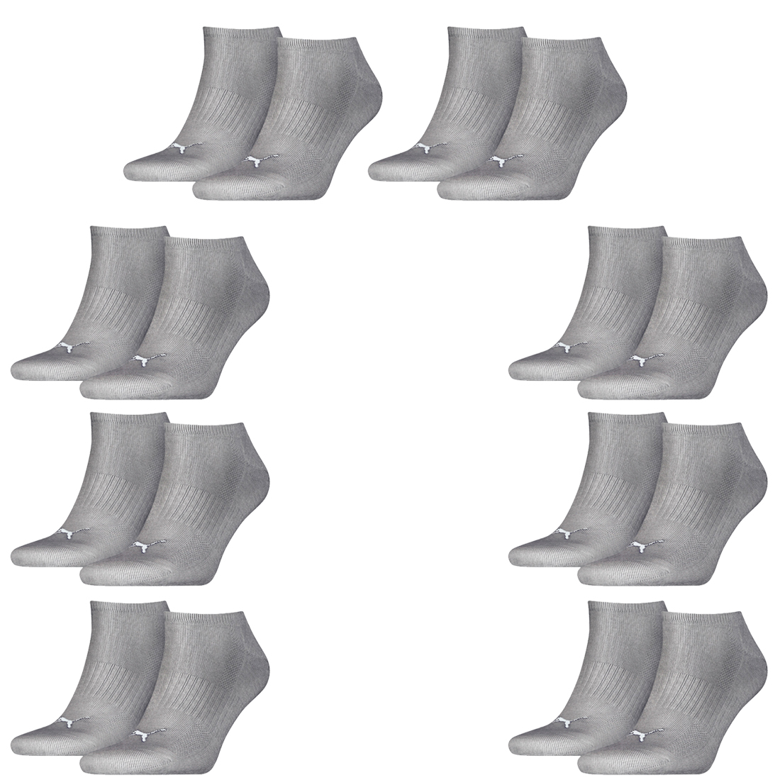 16 Paar Puma Sneaker Socken mit Frottee-Sohle Gr. 35 - 46 Unisex Cushioned Kurzsocken