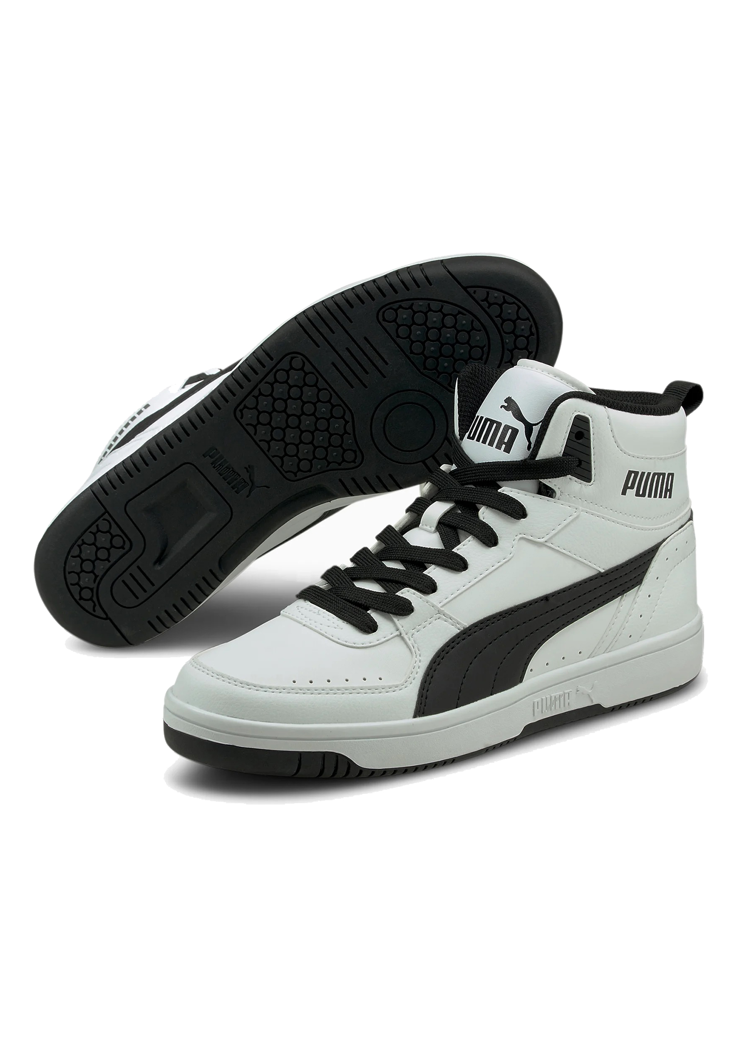 Puma Rebound JOY High Top Herren Sneaker Sportschuh 374765 weiss schwarz