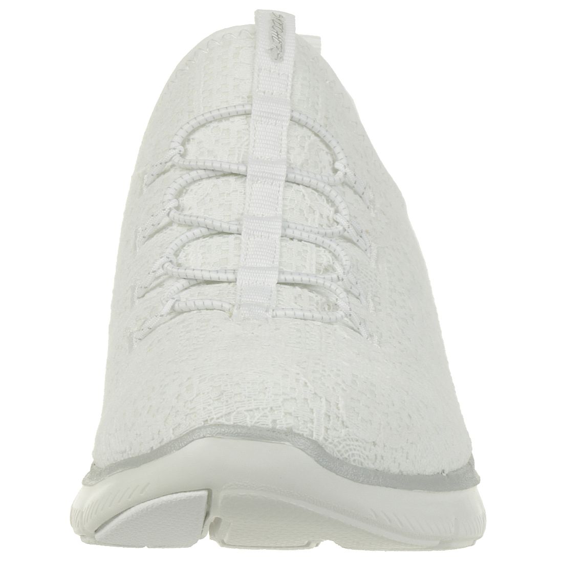 Skechers Flex Appeal 2.0 CLEAR CUT Damen Sneaker Slip on Memory Foam weiss silber 12907