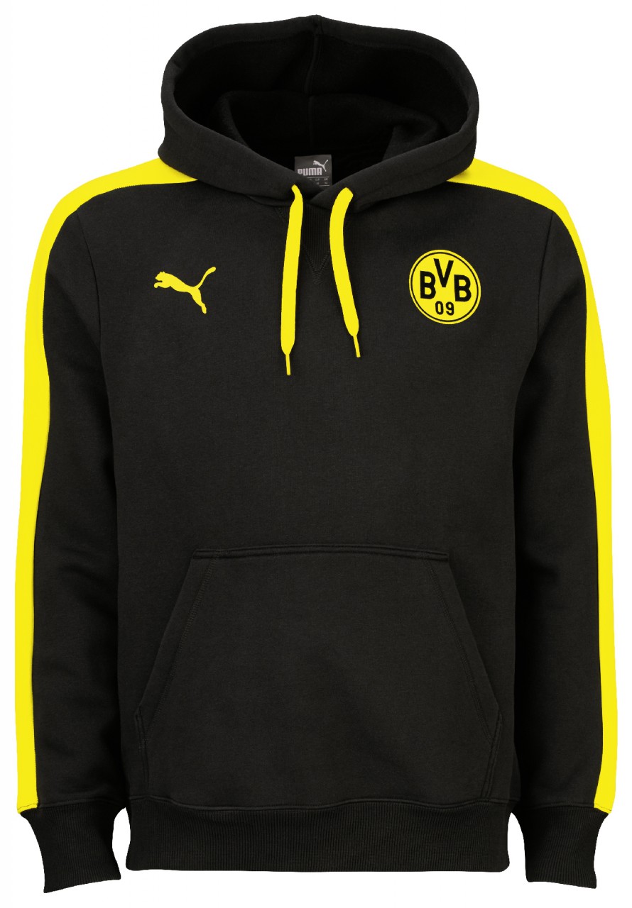Puma BVB T7 Hoody Jacket Herren Sweatshirt schwarz Dortmund 09