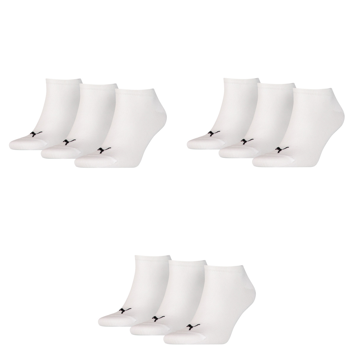 9 Paar Puma Sneaker Invisible Socken Gr. 35 - 49 Unisex für Damen Herren Füßlinge