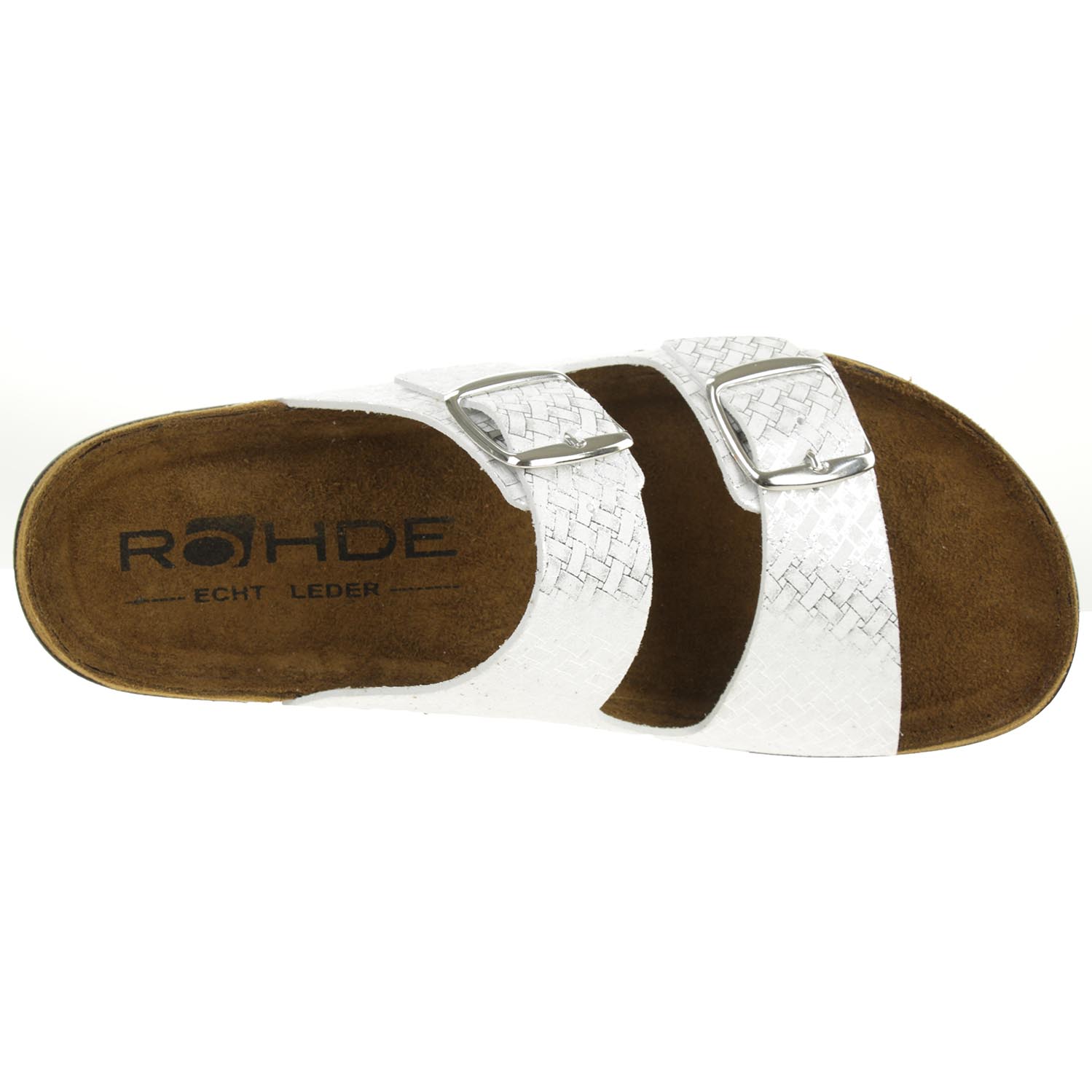 Rohde Alba Softino Pantolette Damen Hausschuhe Sandale  5862 89 Silber