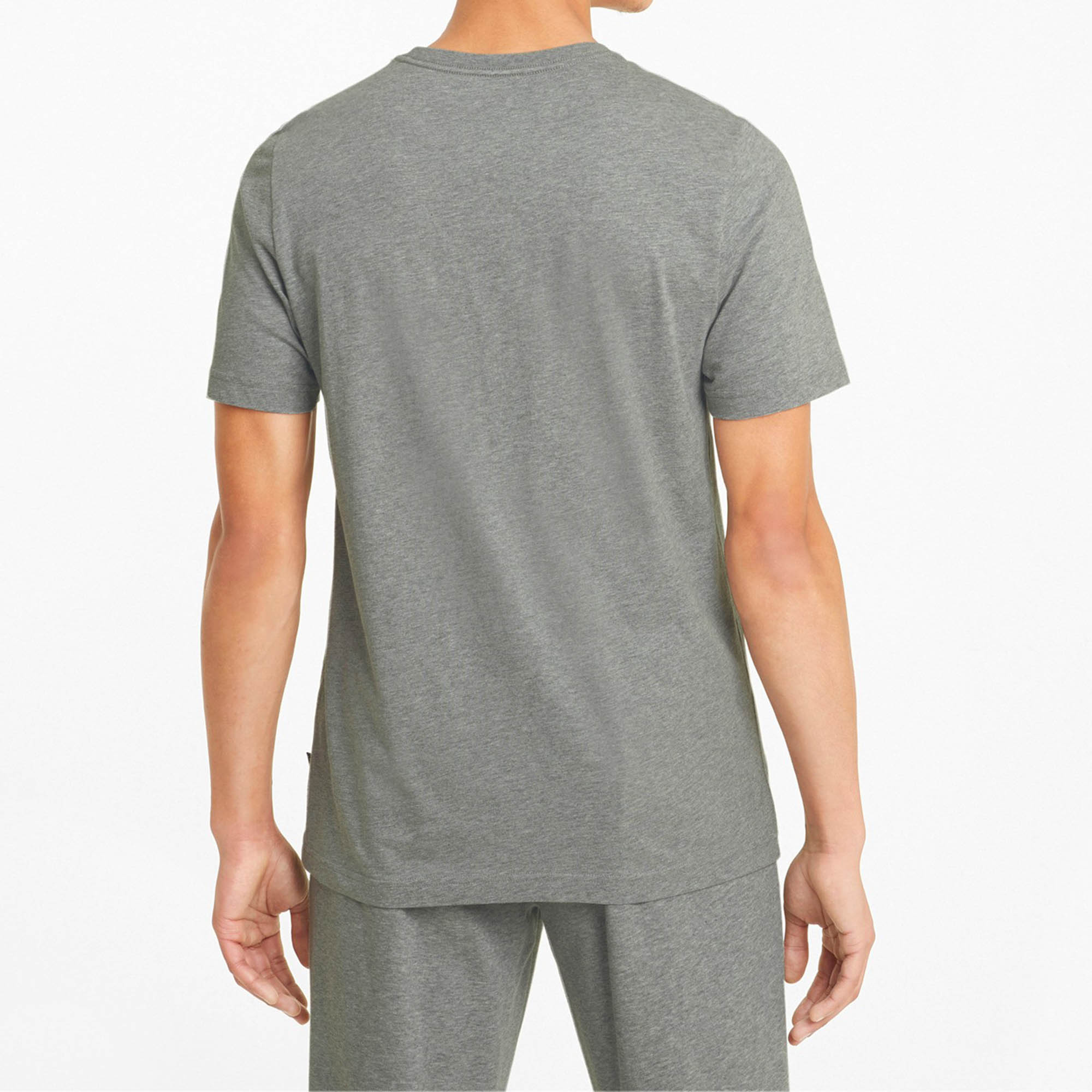 PUMA Herren ESS Essential Small Logo Tee T-Shirt Übergröße grau bis 4XL
