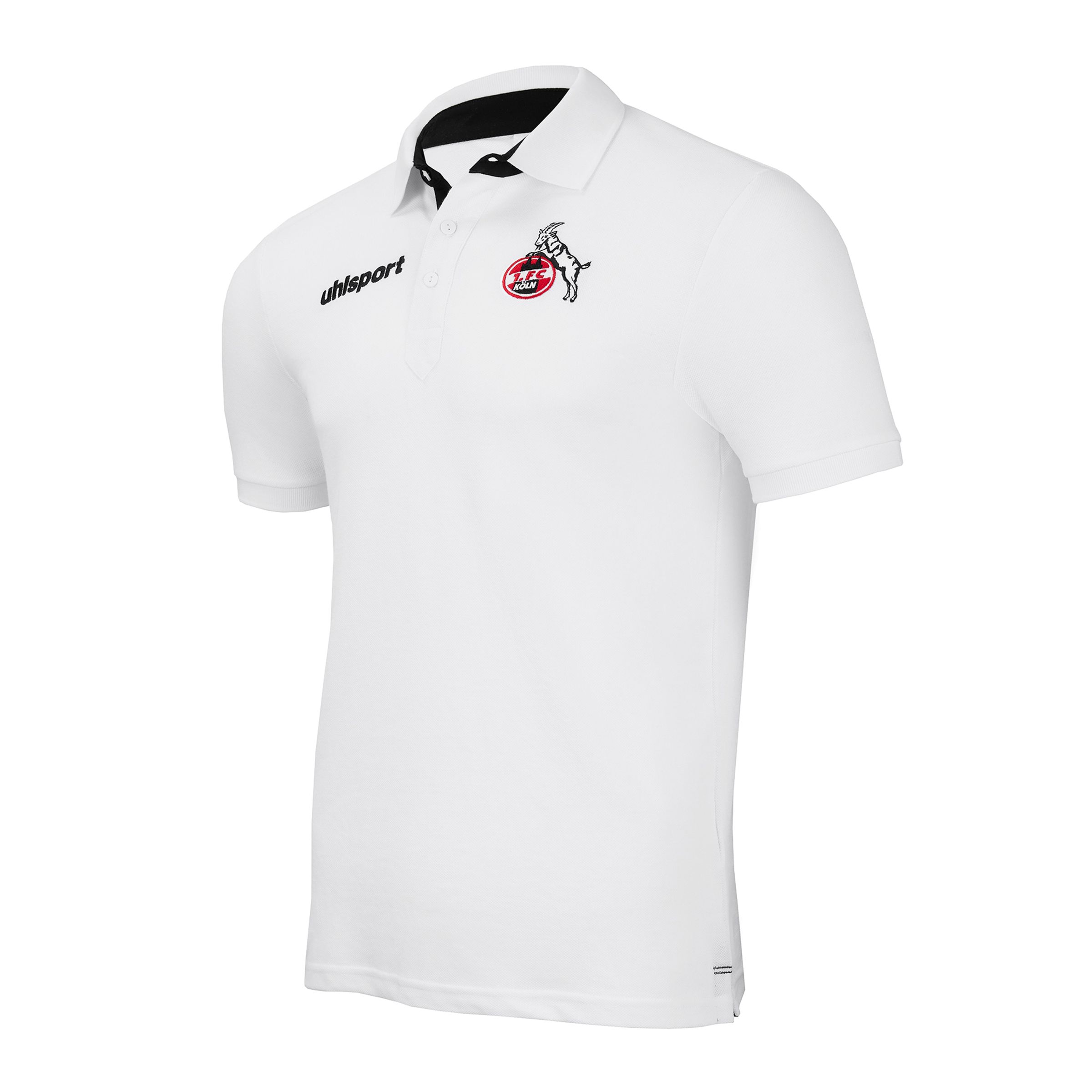 Uhlsport Herren 1.FC Köln Essential Prime Polo Shirt Freizeit weiss