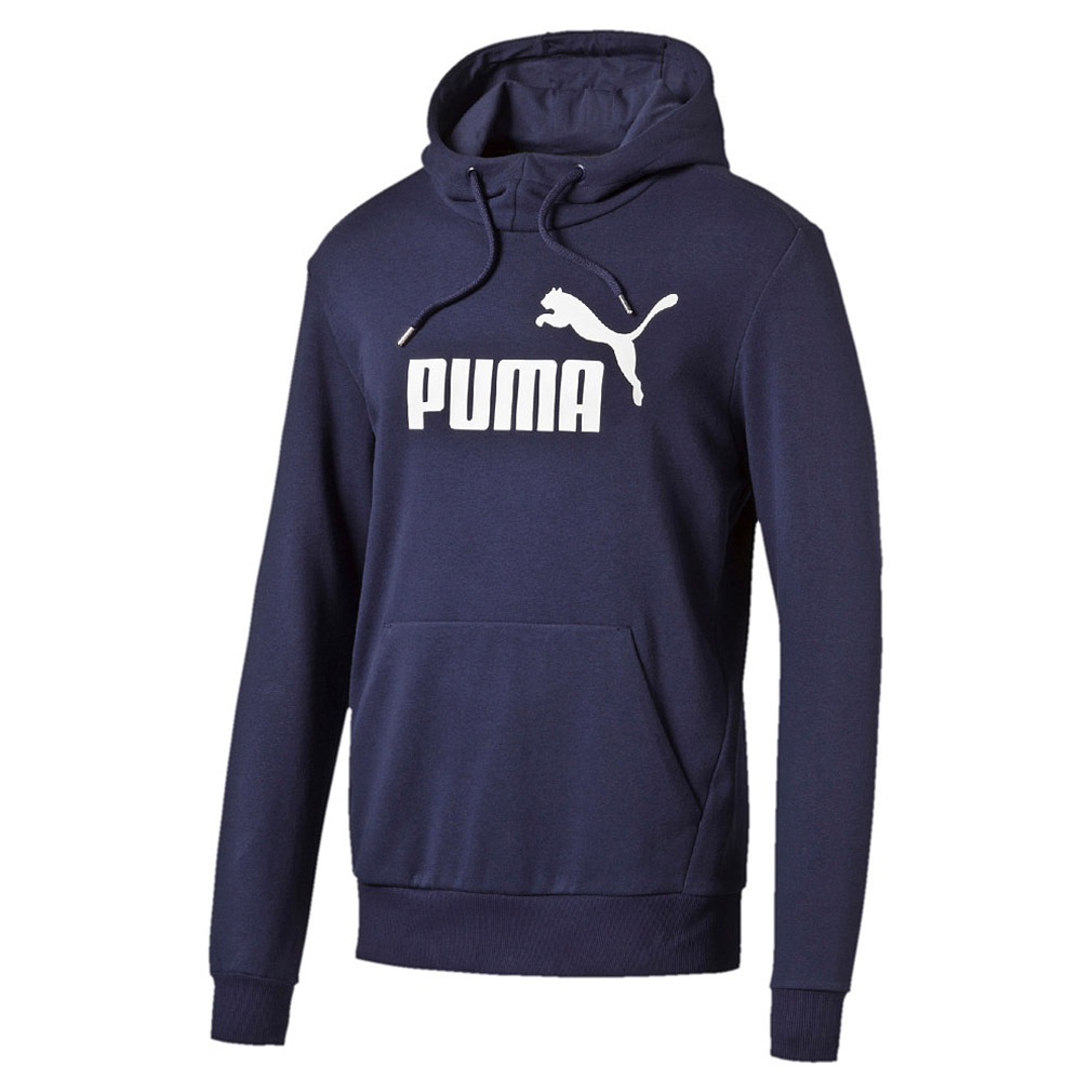 PUMA ESS No.1 Logo Hooded Sweatshirt TR Hoody Kapuzenpullover blau 06