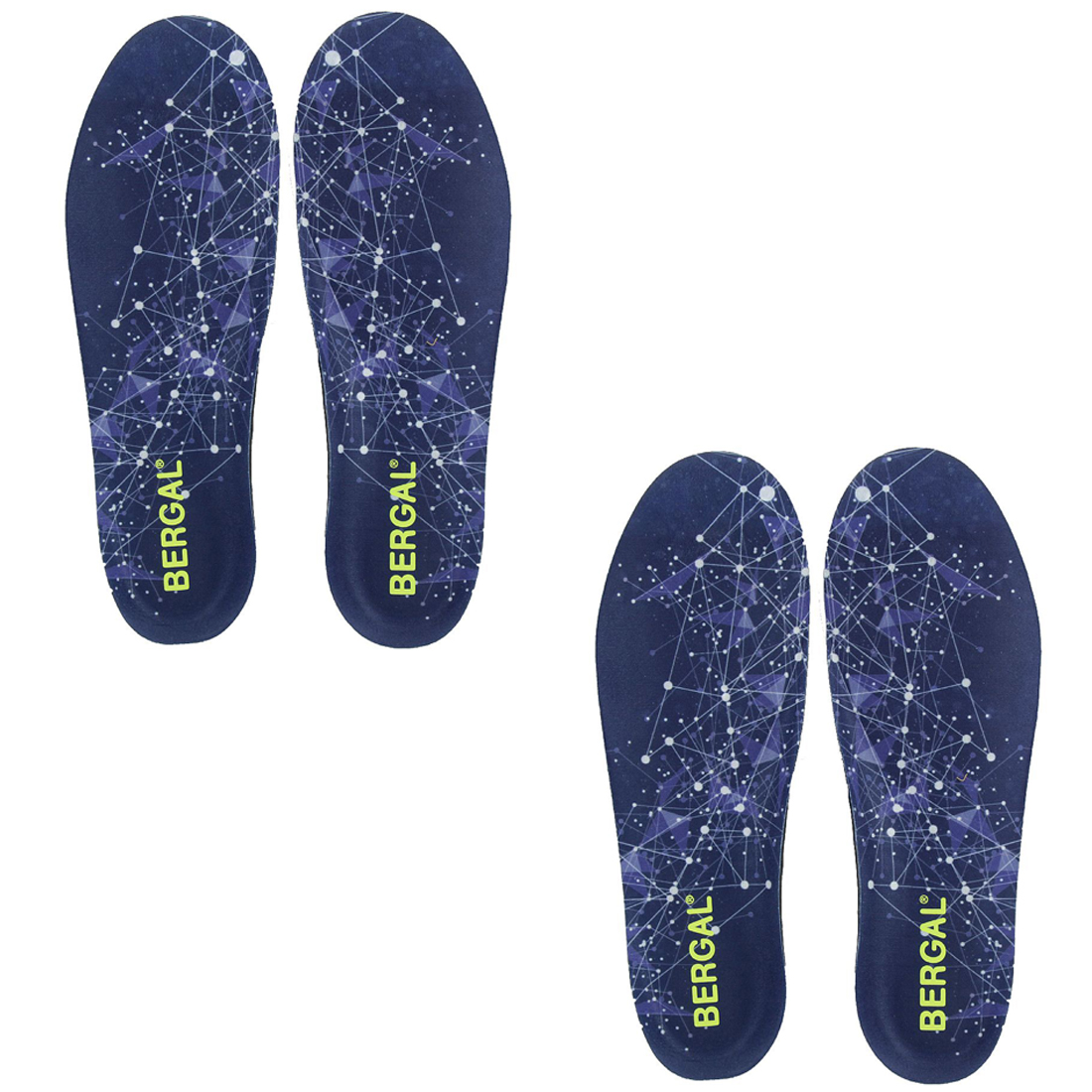 Bergal Einlegesohle Fußbett Sneaker GelMotion 3 Gr. 36-47 Unisex 2er Pack